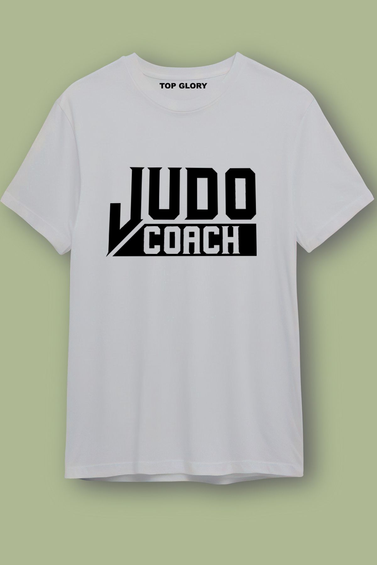 TOP GLORY Judo Coach Baskılı Spor T-Shirt Sporcu Tişörtü