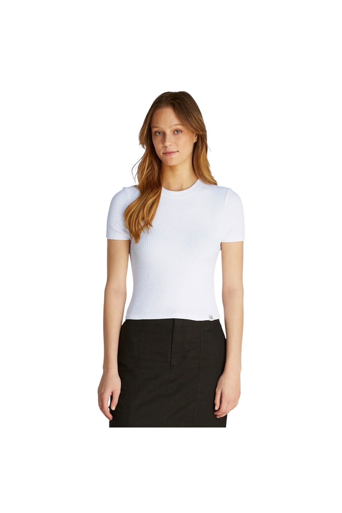 Calvin Klein WAFFLE SHORT SLEEVE FITTED TEE T-Shirt