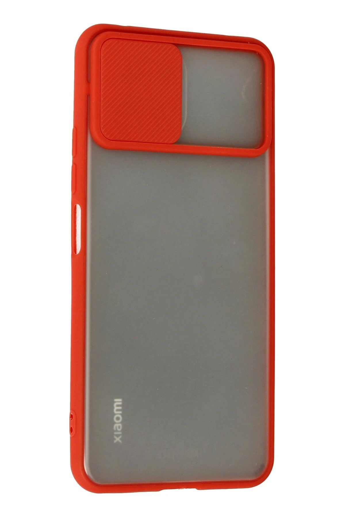 NewFace Xiaomi Mİ 11 Lite Kılıf Palm Buzlu Kamera Sürgülü Silikon - Kırmızı GLSTD
