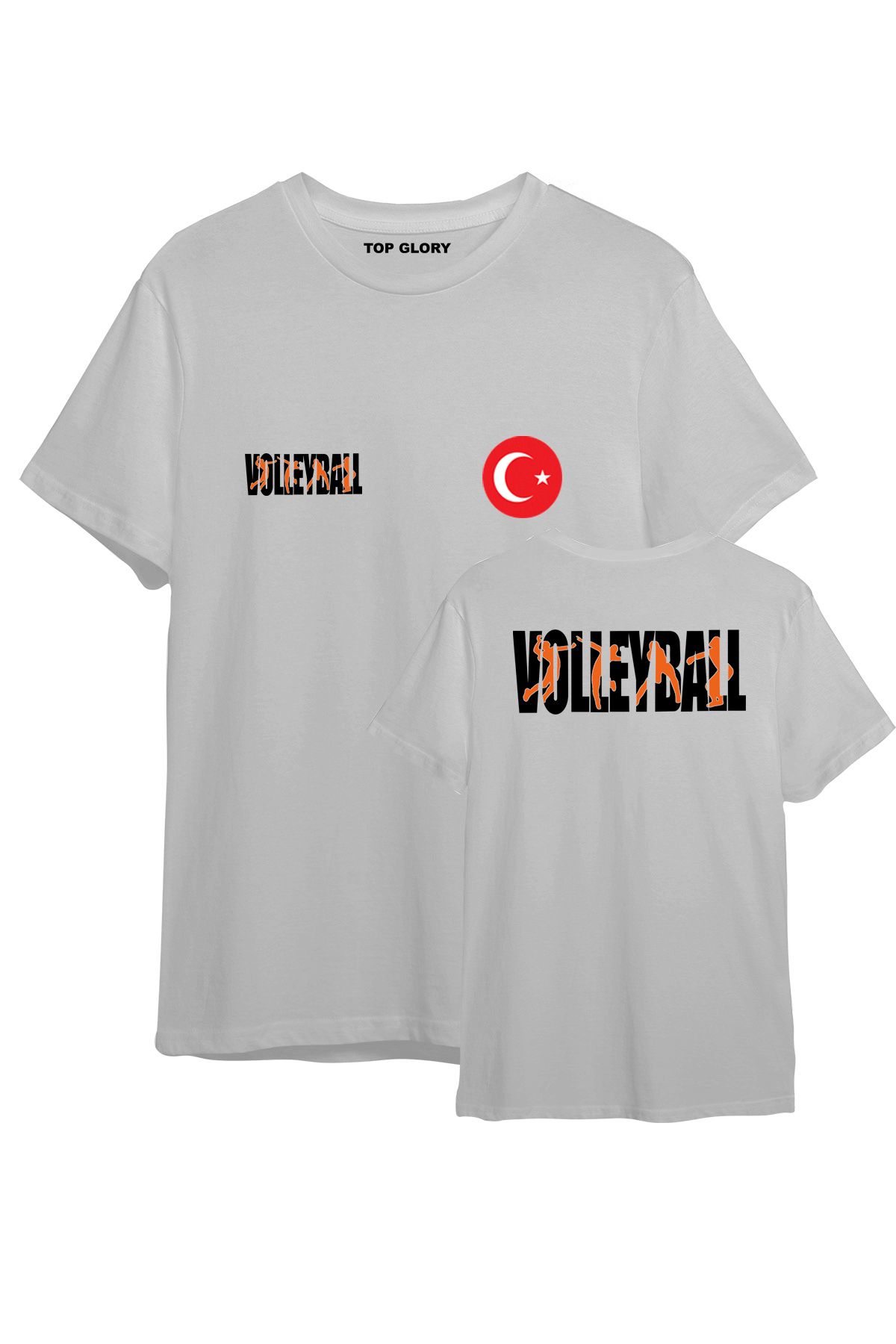 TOP GLORY Voleybol Milli Takım Baskılı Spor T-Shirt Sporcu Tişörtü