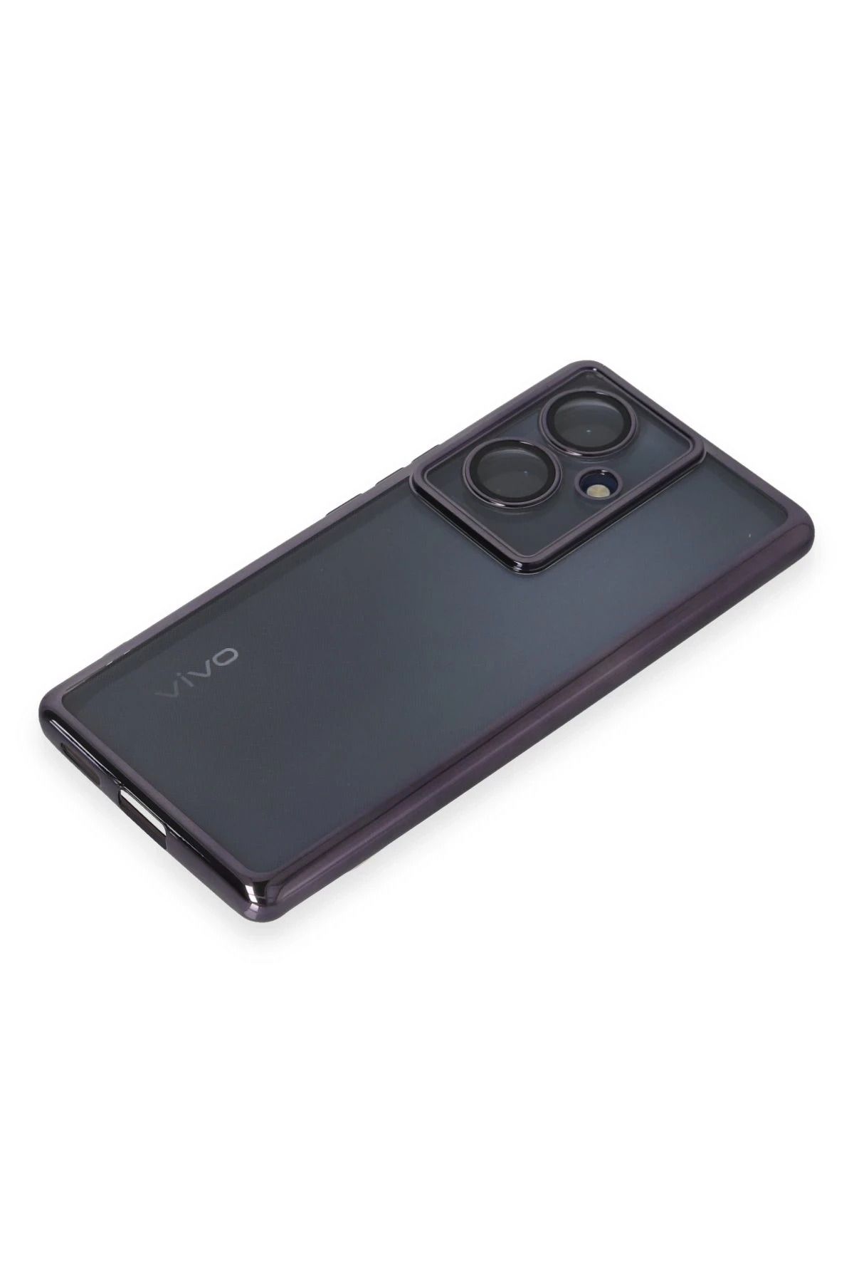 NewFace Vivo V29 Lite Kılıf Lensli Silikon - Mor GLSTD