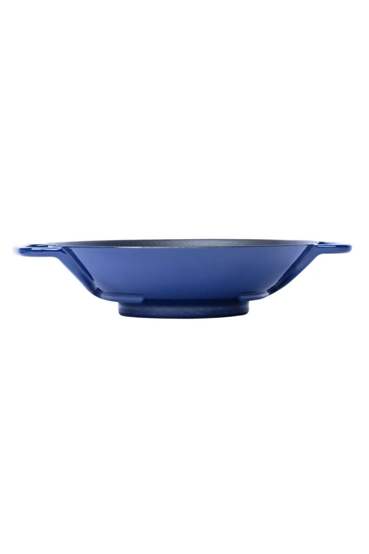 Dizayn Sürel Demir Döküm Wok Tava 28 cm Koyu Mavi