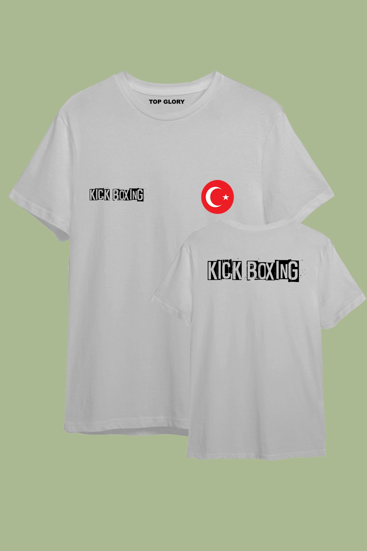 TOP GLORY Kick Boks Milli Takım Baskılı Spor T-Shirt Sporcu Tişörtü