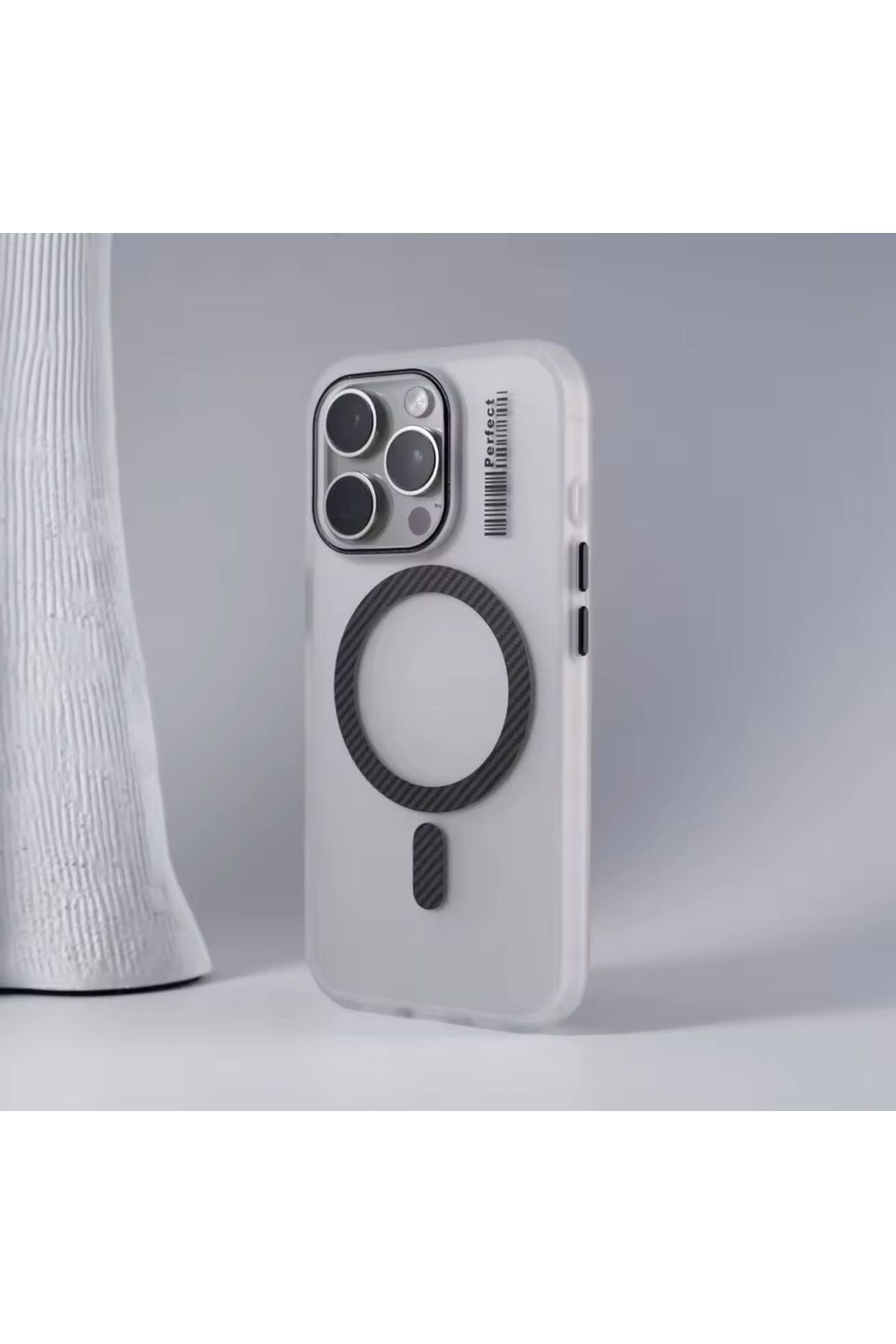 PEXURA TECH Apple İphone 16 Pro Max Mat Şefaf Darbe Emici Magsafeli Kılıf Kapak