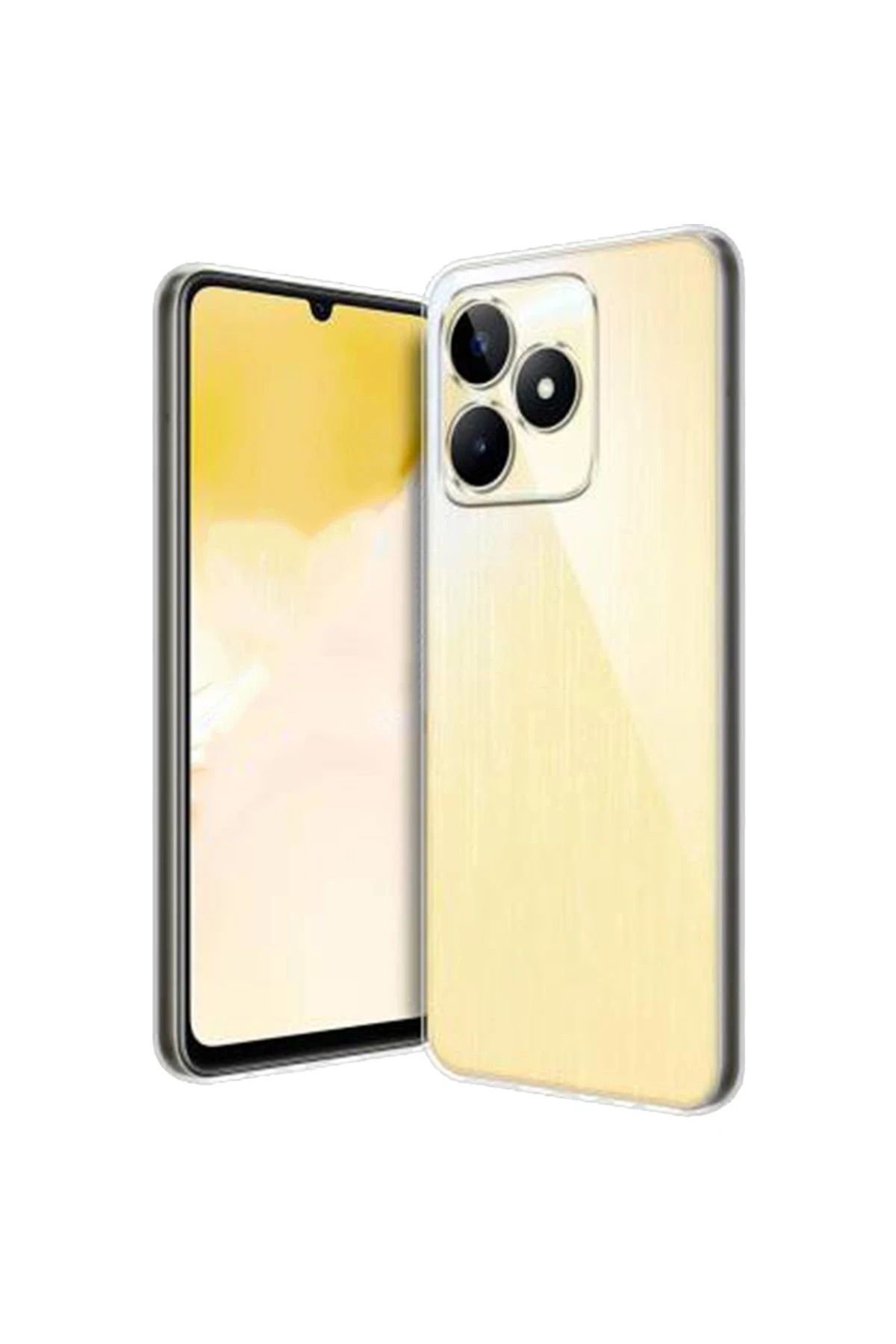 NewFace Realme C53 Kılıf Lüx Şeffaf Silikon GLSTD