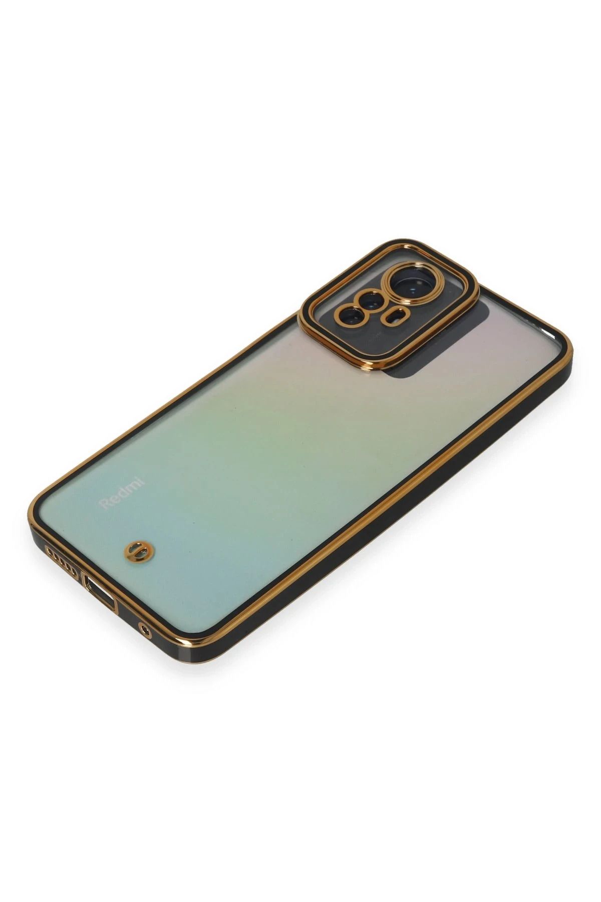 NewFace Xiaomi Redmi Note 12S Kılıf Liva Lens Silikon - Siyah GLSTD