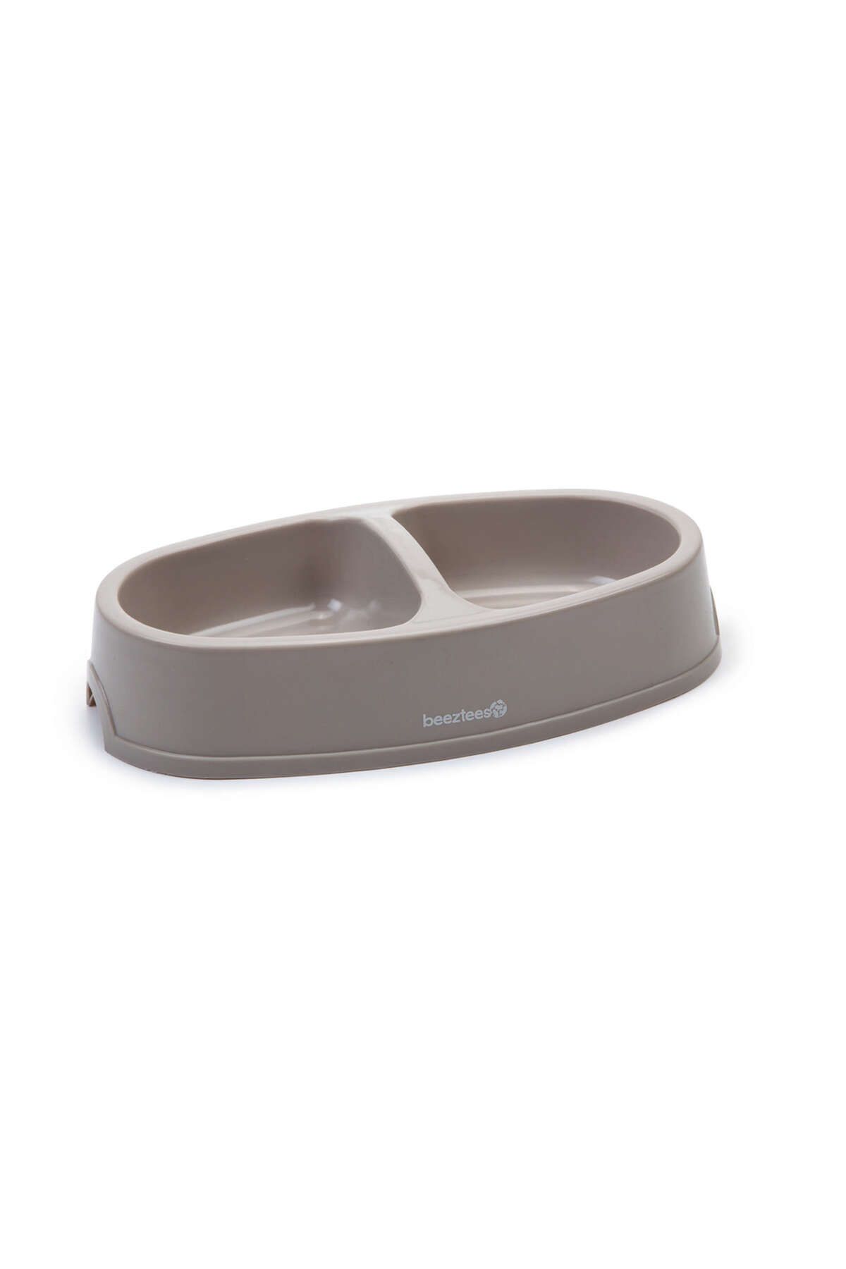 Beeztees İkili Mama ve Su Kabı, Plastik, Bej, 27x16,5x6cm, 2x400ml SVLRS