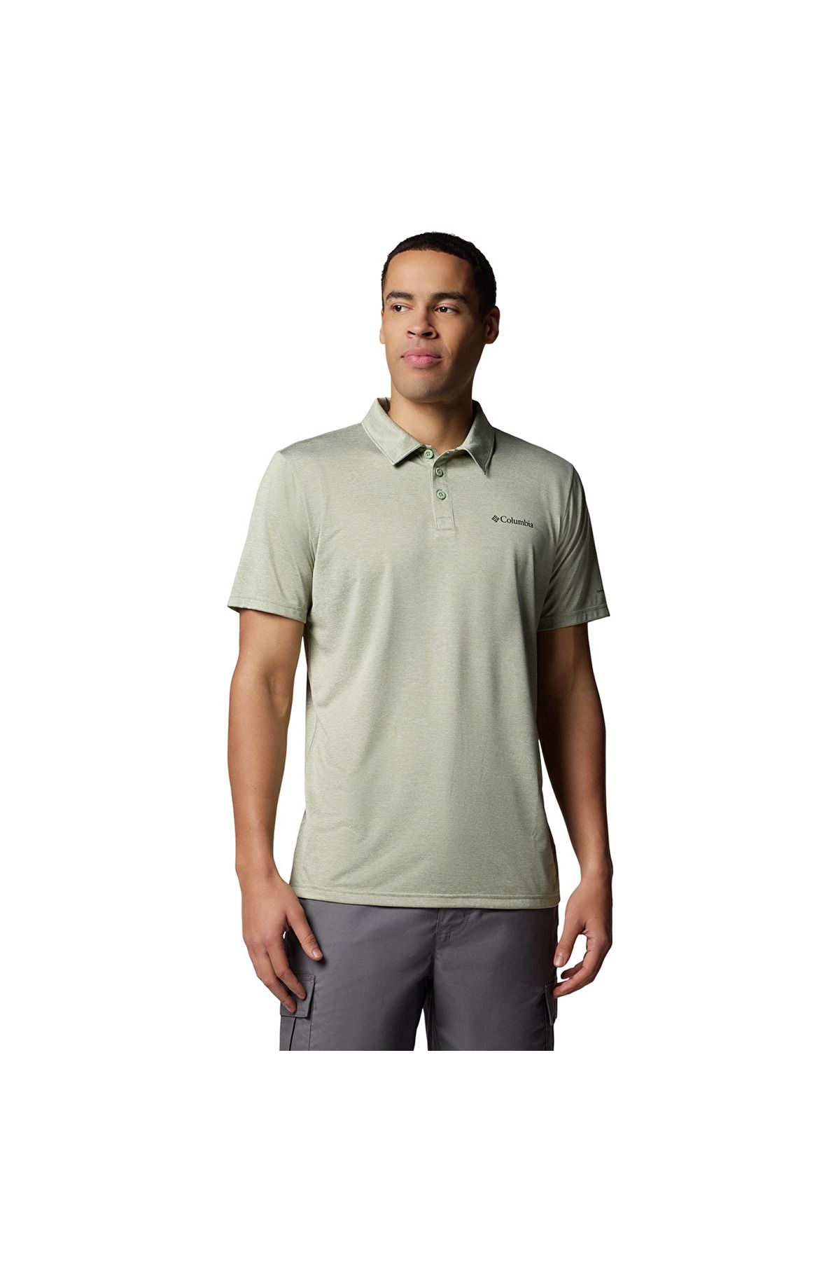 Columbia Hike Polo Erkek Yeşil Outdoor T-Shirt AO3614-348
