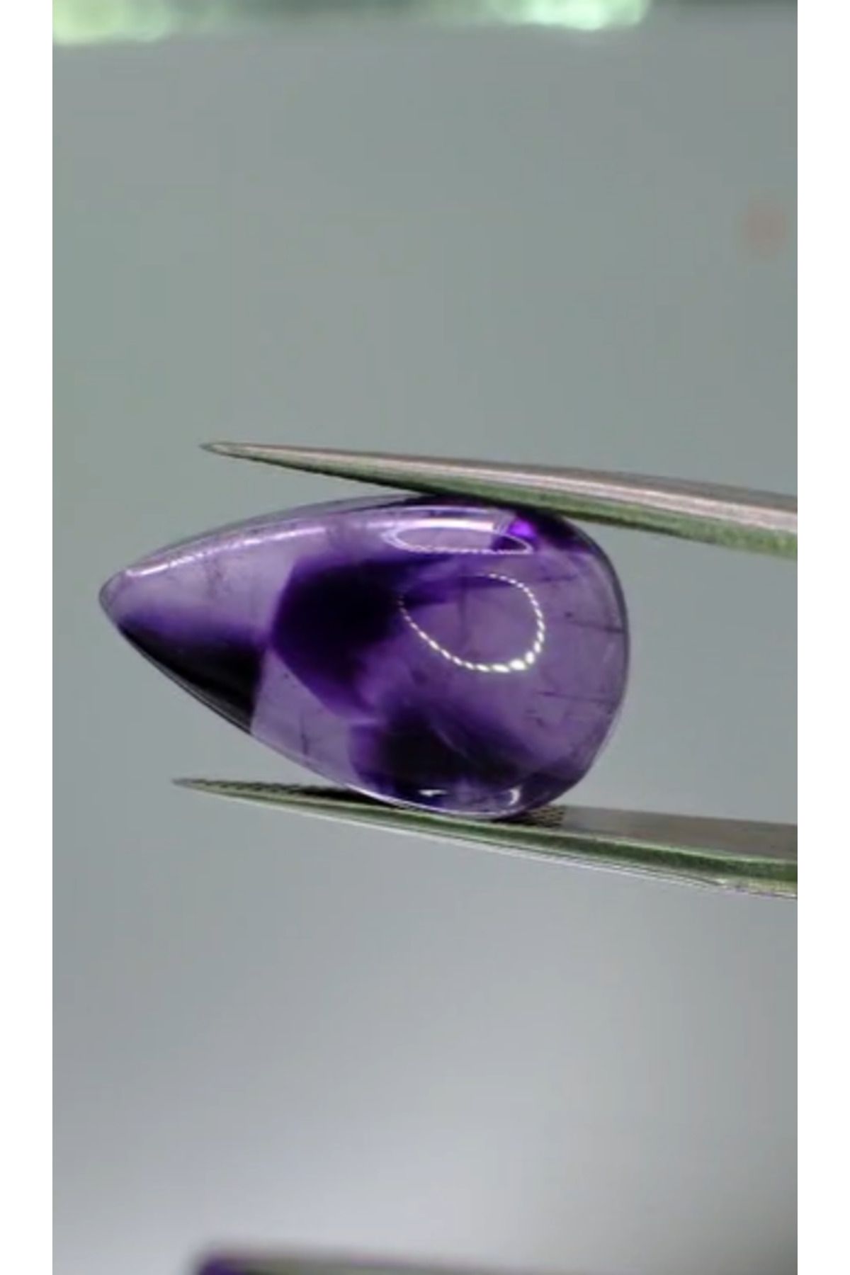 Aries 12.50ct 21.1x12.4mm Pear Cabachon Natural Star Amethyst