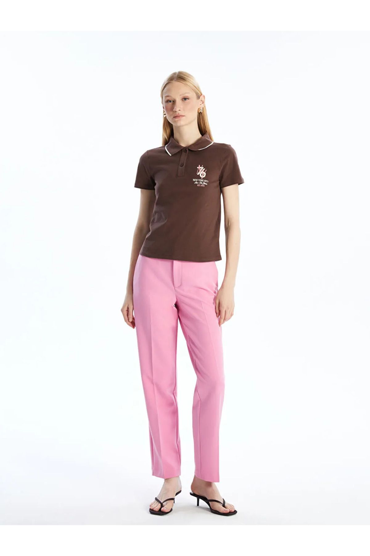 LC Waikiki LCW Vision Pembe Standart Fit Kadın Pantolon