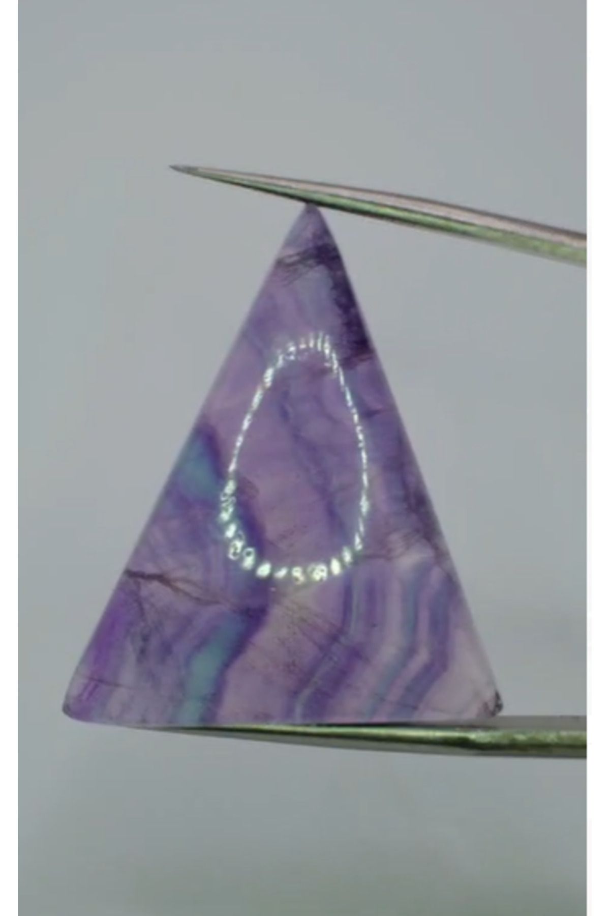 Aries 35.70ct 31.7x27.3mm Cabachon Natural Multi-Color Fluorite