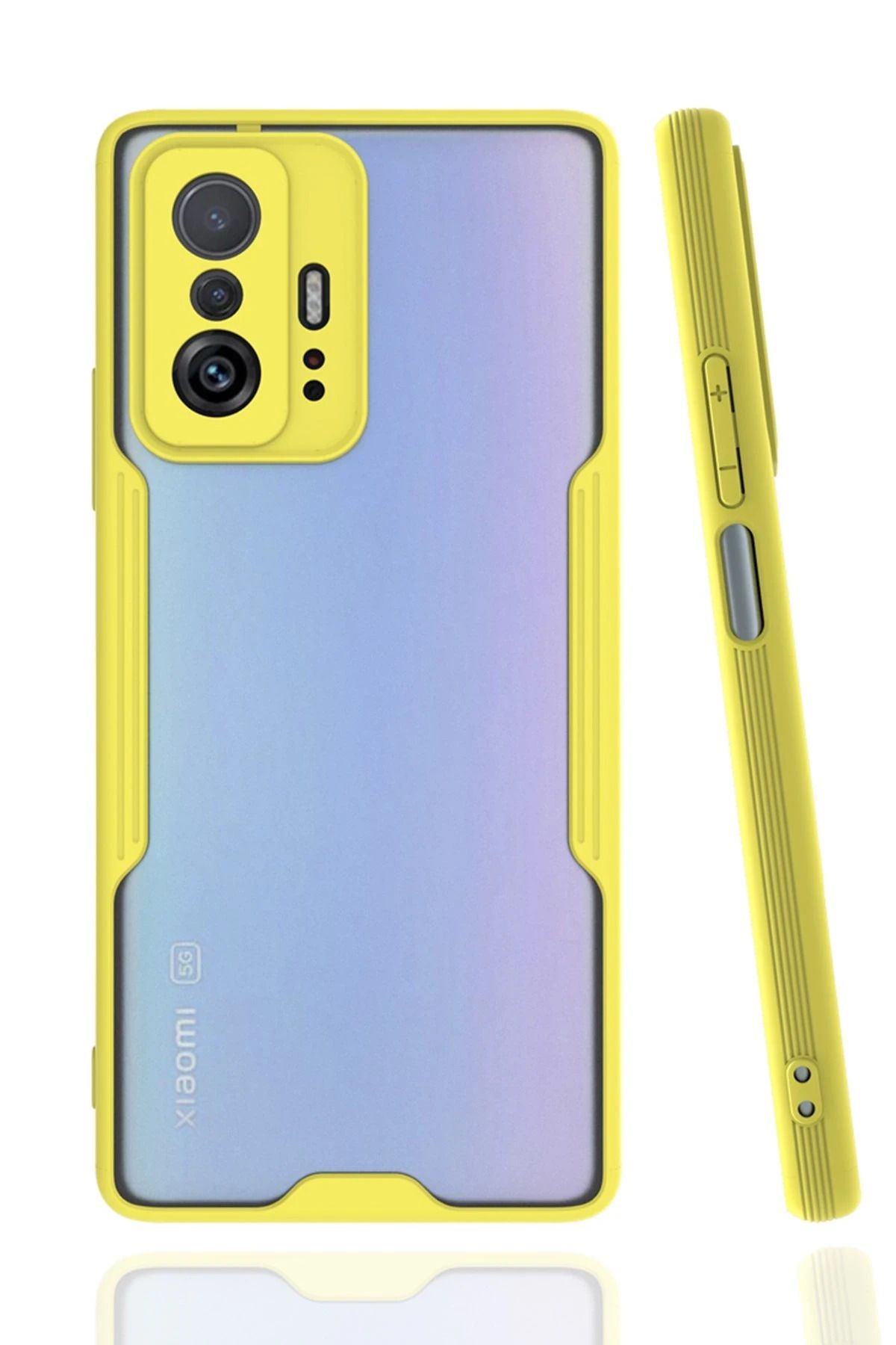 NewFace Xiaomi Mi 11T Pro Kılıf Platin Silikon - Sarı SVLRS