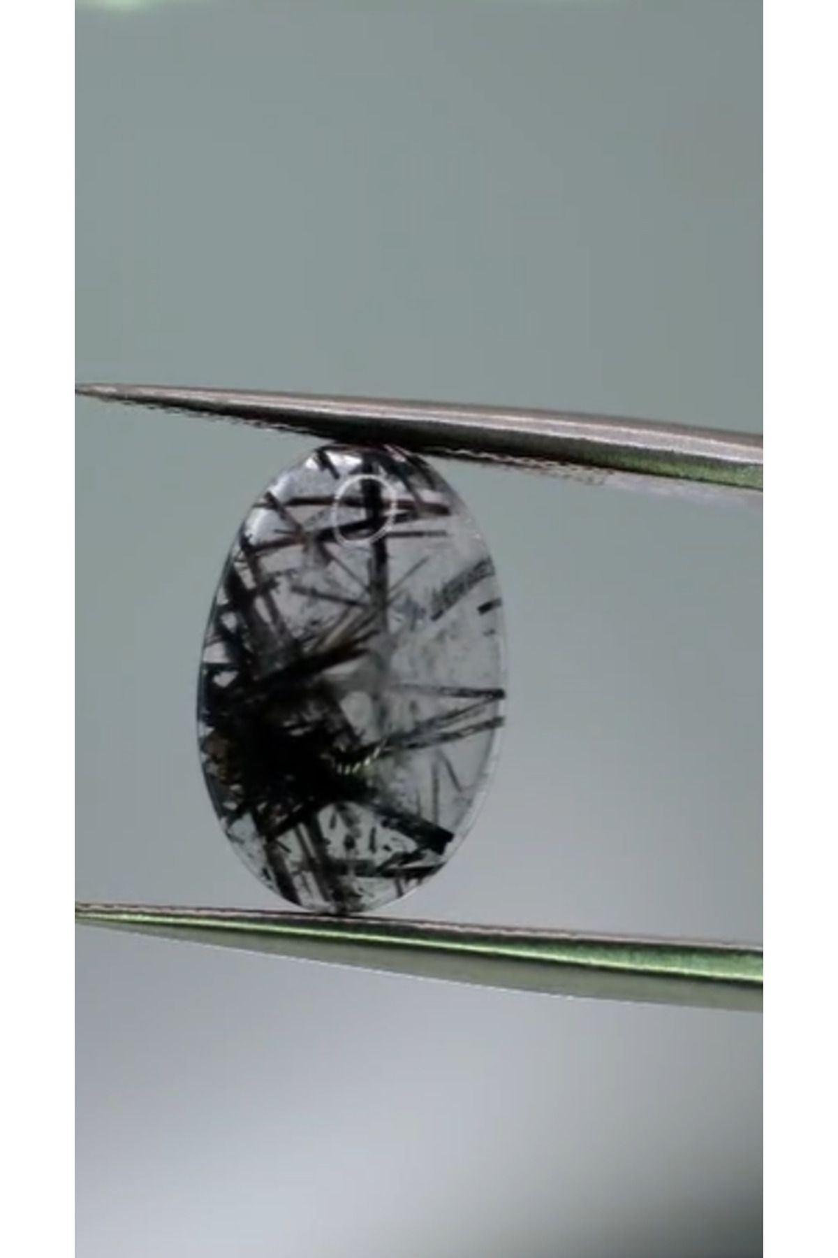Aries 3.85ct 13.3x8.8mm Oval Natural Black Rutilated Quartz