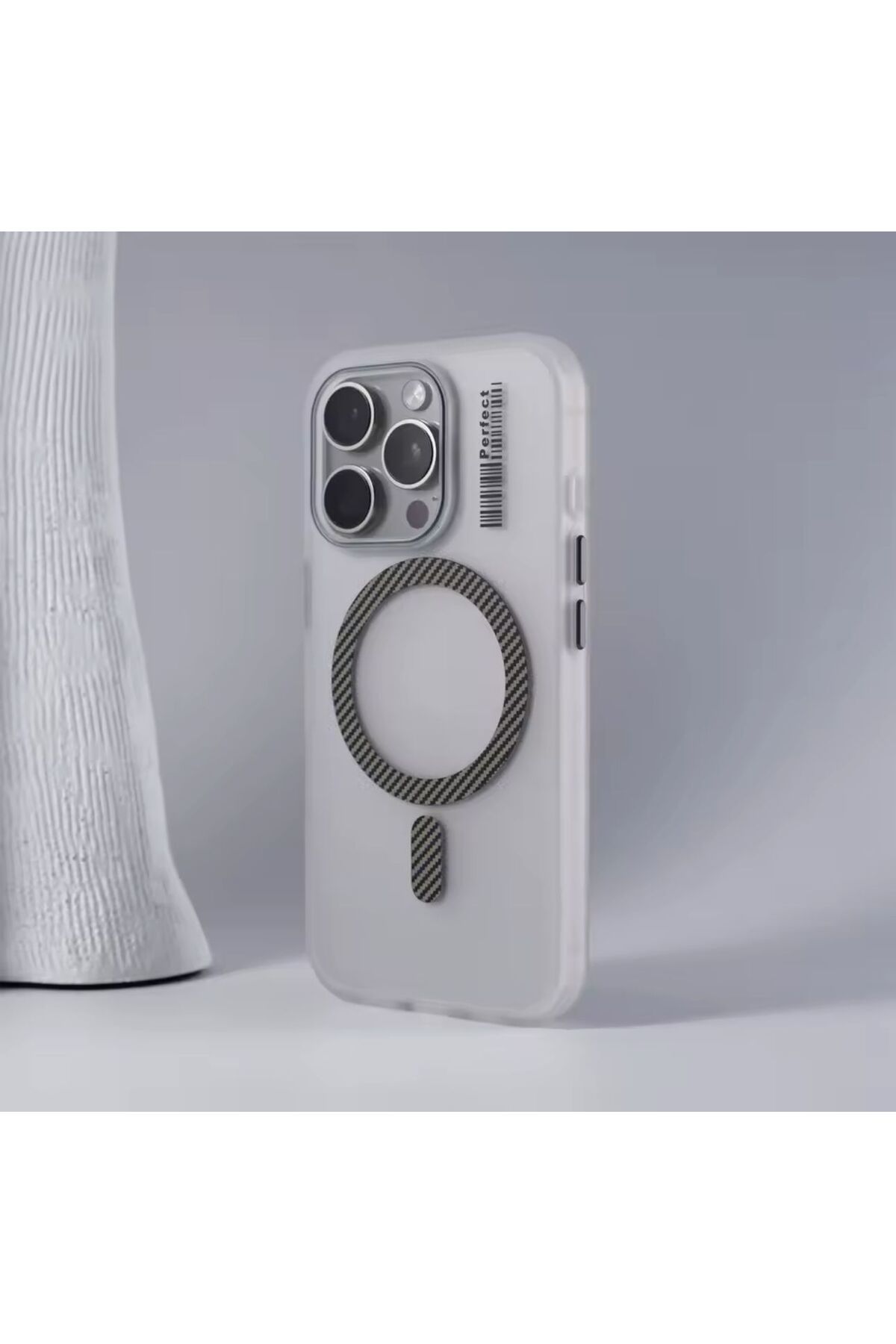 PEXURA TECH Apple İphone 16 Pro Mat Şefaf Darbe Emici Magsafeli Kılıf Kapak