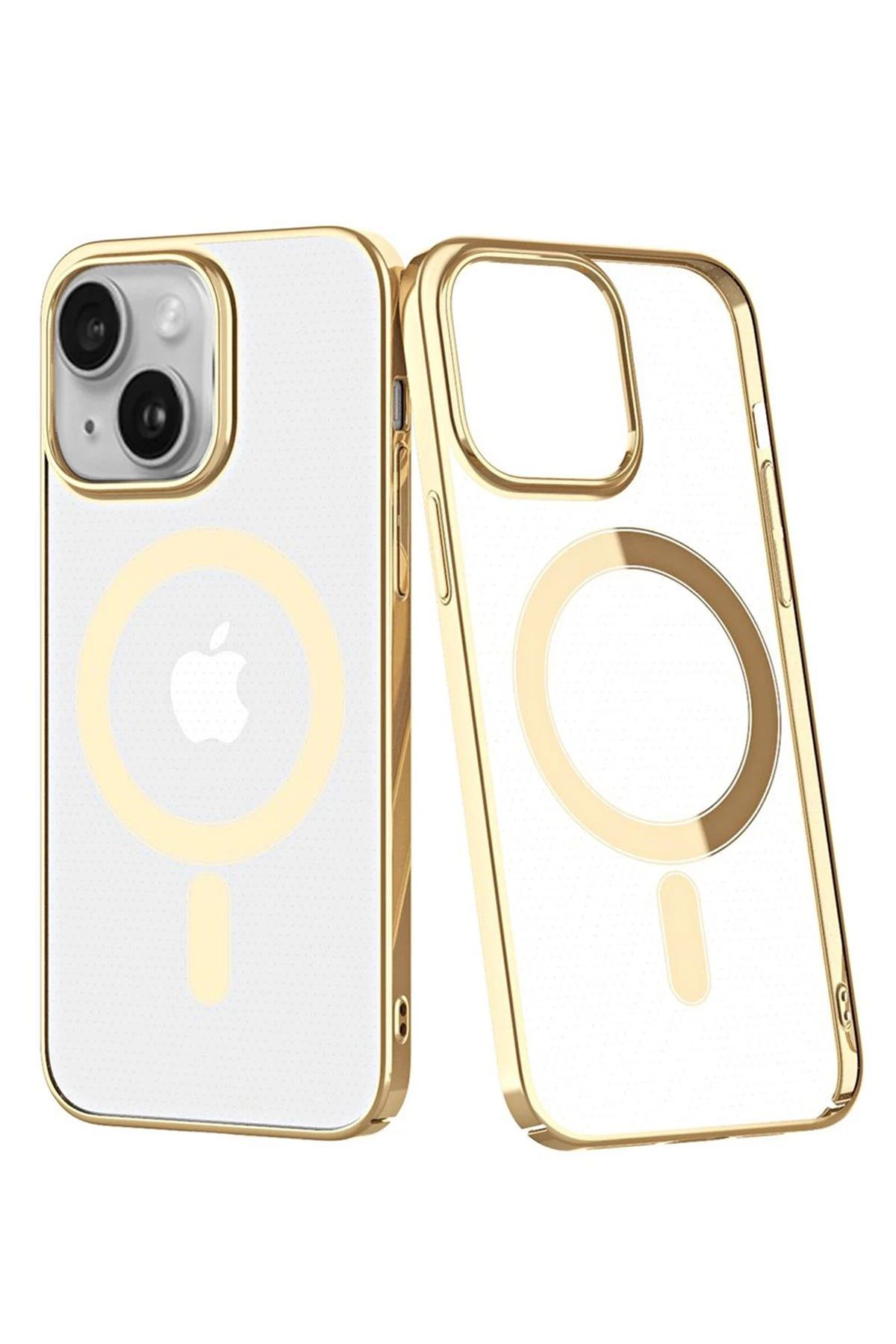 NewFace iPhone 14 Plus Kılıf Element Magneticsafe Sert Kapak - Gold NRMSA
