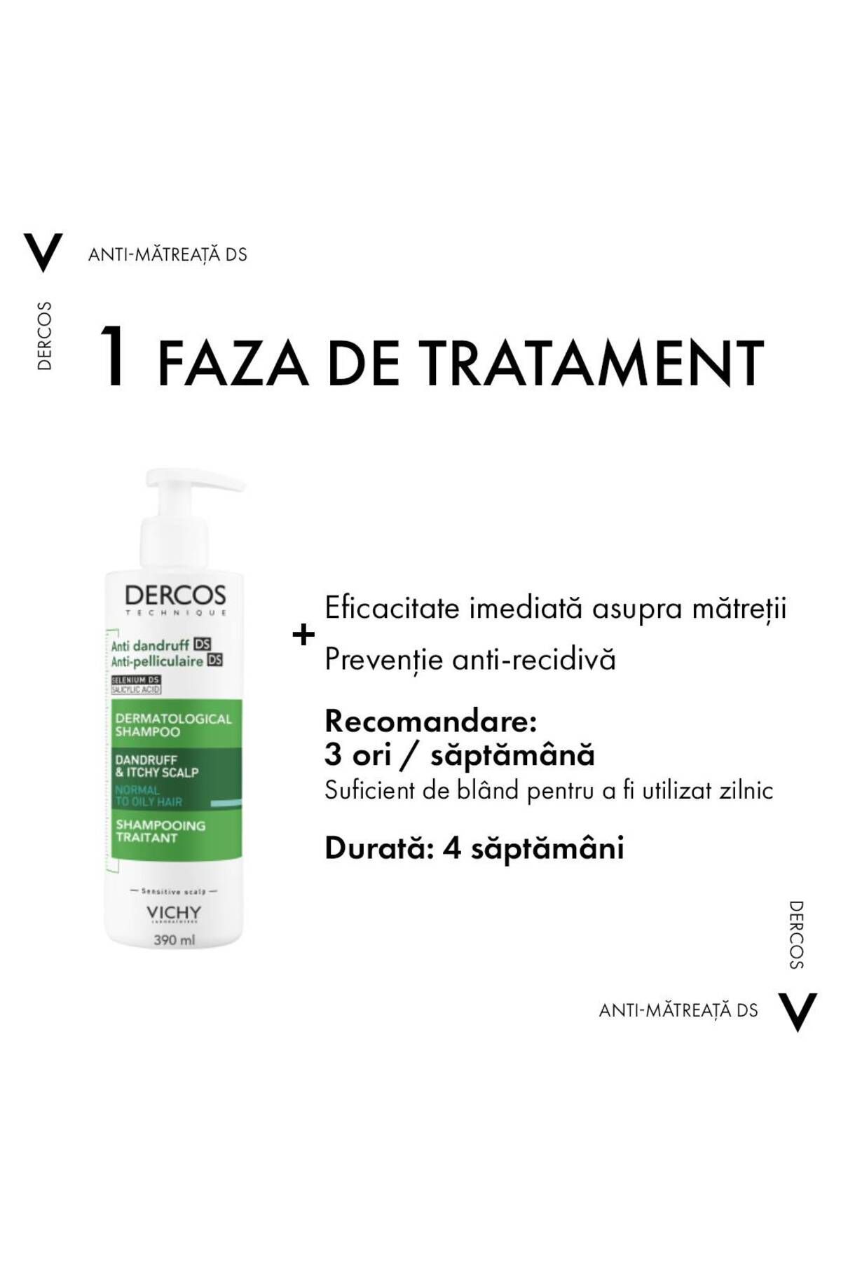 Vichy-Sampon anti-matreata Vichy Dercos pentru par normal/gras 5