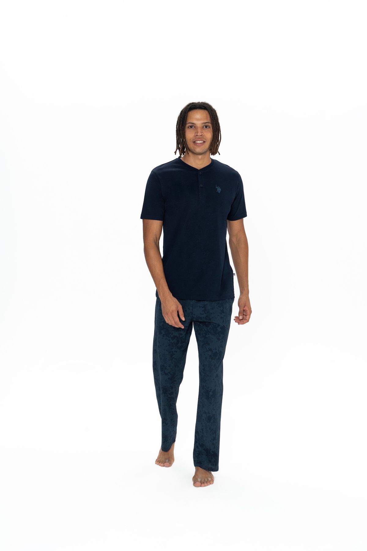 U.S. Polo Assn. U.S. Polo Assn. %100 Pamuk 3’lü Pijama Takımı BNNTO.1.8.M.9.RKT.1.4.NG..0.5.15.K.B.