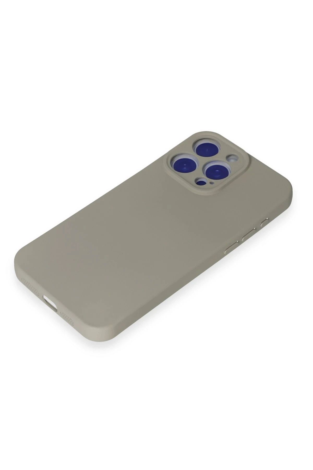 NewFace iPhone 15 Pro Max Uyumlu Kılıf Nano içi Kadife Silikon - Titan Gri GLSTD