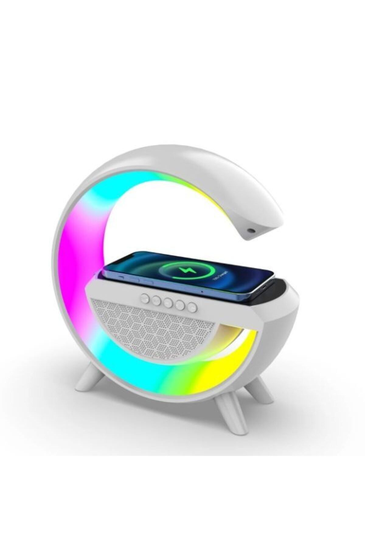 Elektronik Atölye Kablosuz Şarj Standlı RGB Hoparlör