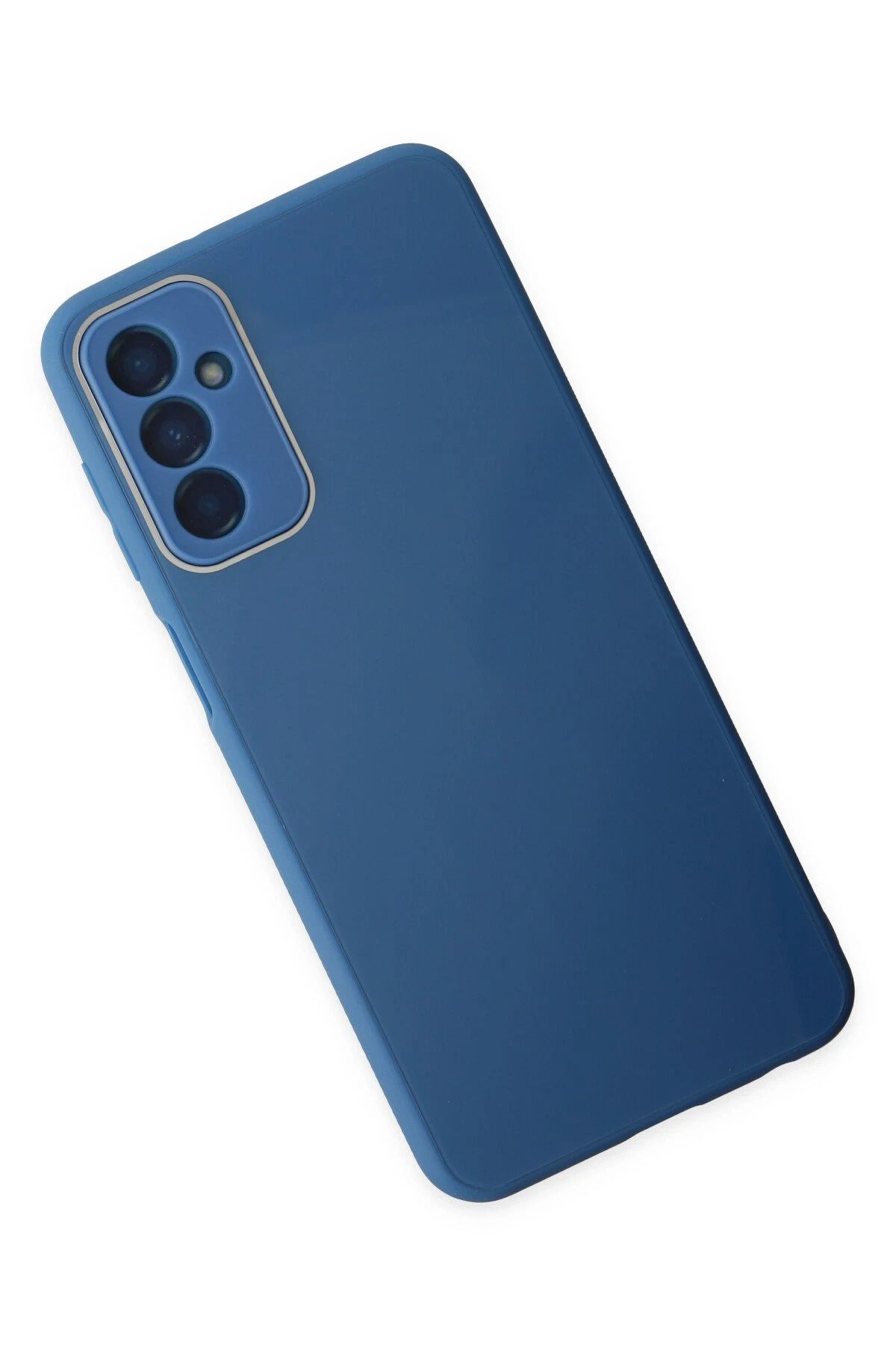 NewFace Samsung Galaxy M23 Kılıf Glass Kapak - Mavi WLZOR