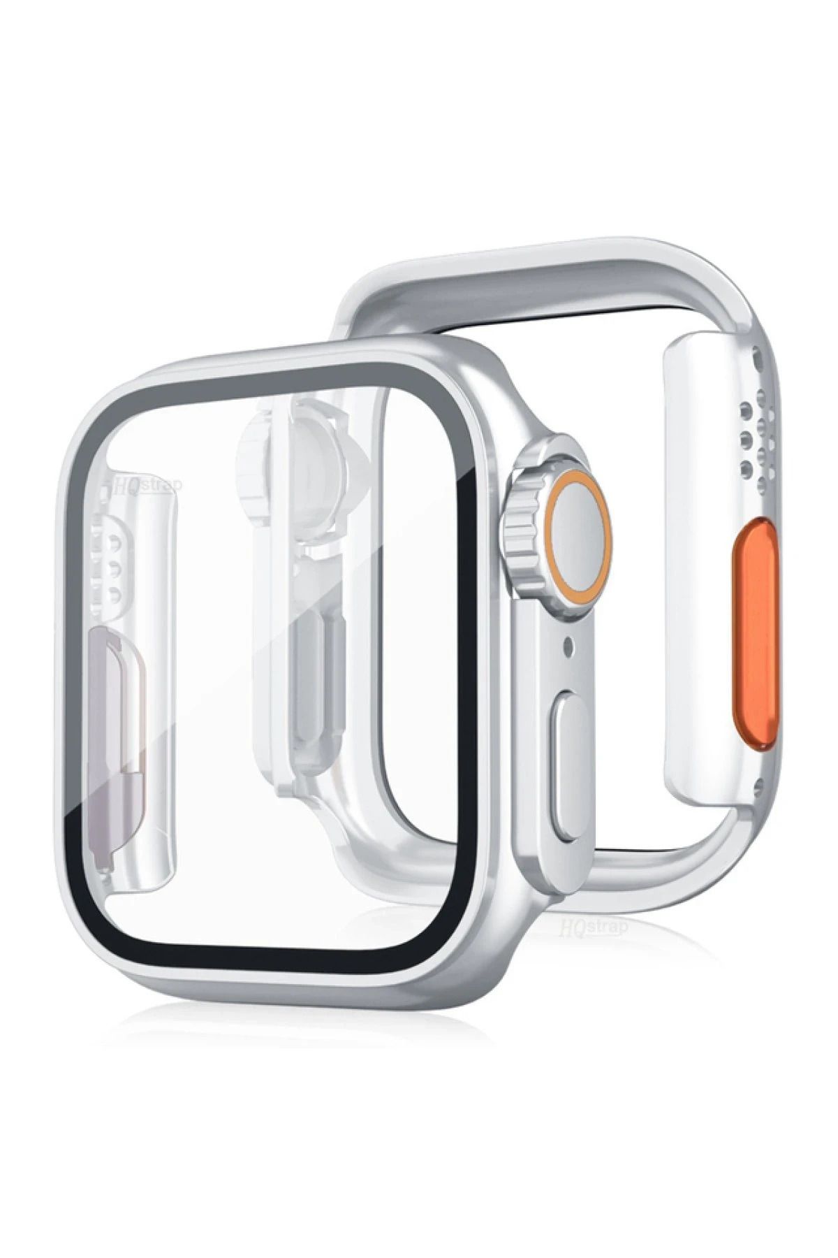NewFace Apple Watch 44mm Watch 49mm Kasa Dönüştürücü ve Ekran Koruyucu - Gümüş GLSTD