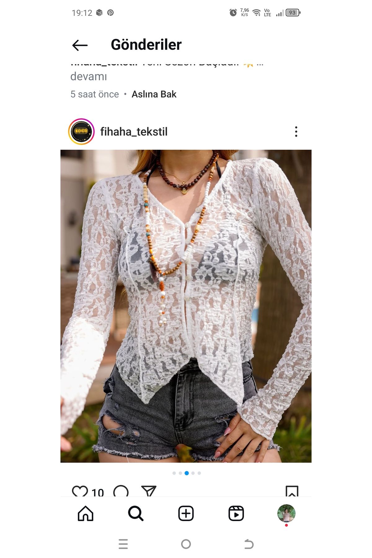 EsSo butik Yeni Sezon Düğmeli Uzun Kollu Dantel bluz
