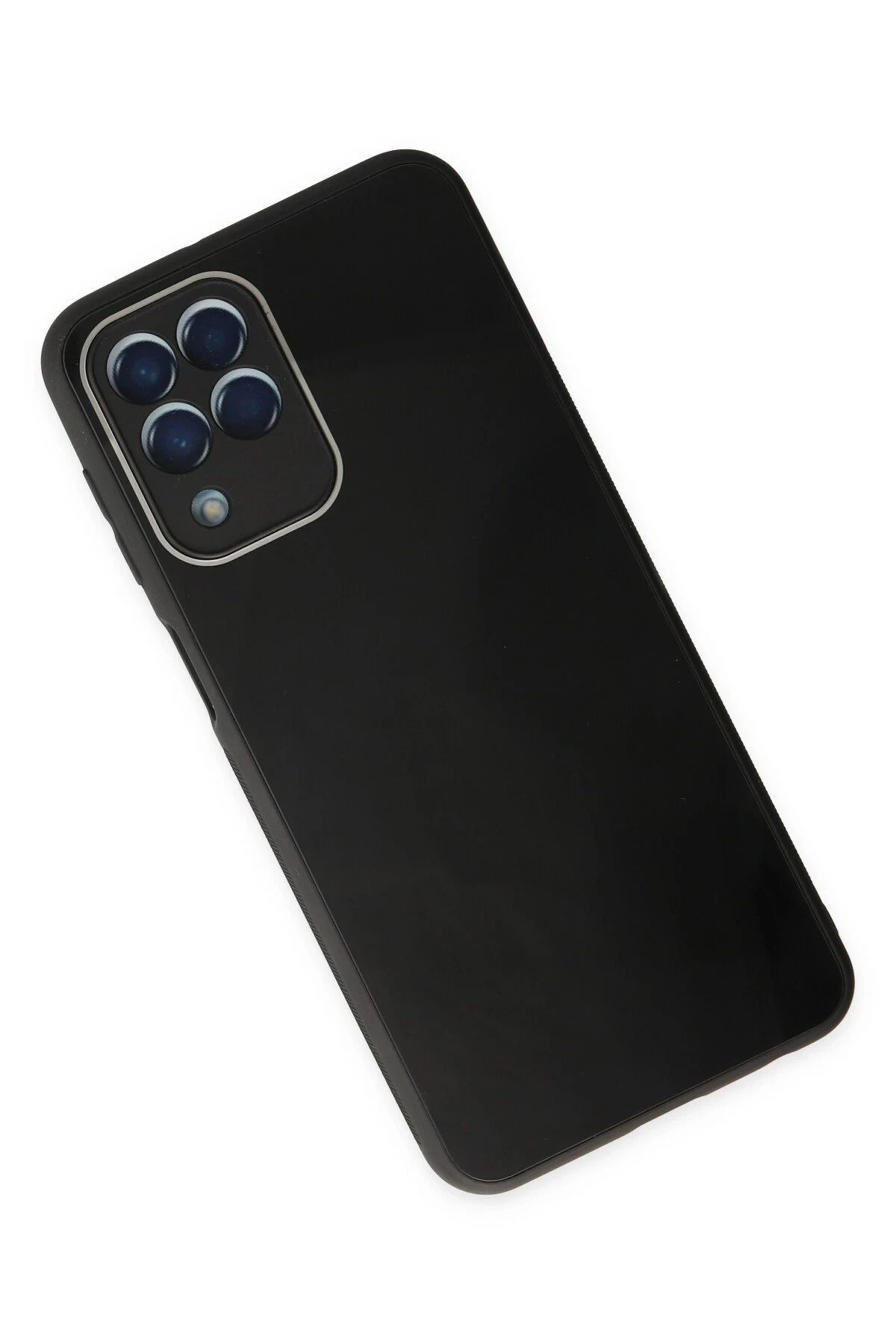 NewFace Samsung Galaxy M33 Kılıf Glass Kapak - Siyah WLZOR