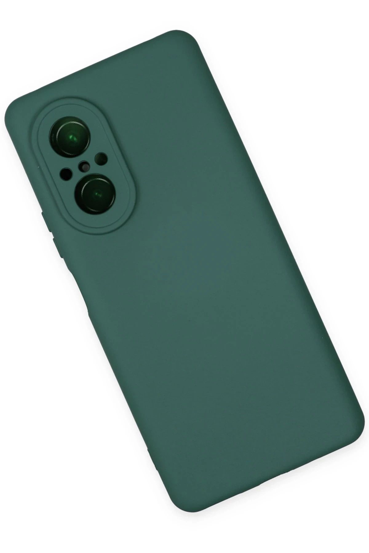 NewFace Huawei Nova 9 SE Uyumlu Kılıf Nano içi Kadife Silikon - Koyu Yeşil SVLRS
