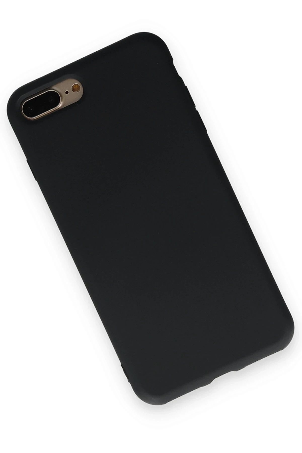 NewFace iPhone 7 Plus Uyumlu Kılıf Nano içi Kadife Silikon - Siyah GLSTD