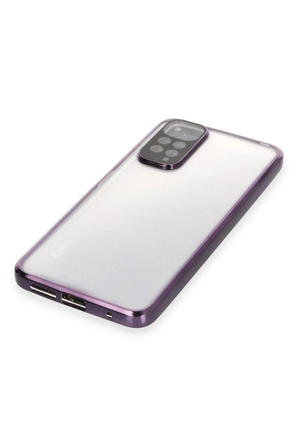 NewFace Xiaomi Redmi Note 12S Kılıf Lensli Silikon - Mor GLSTD