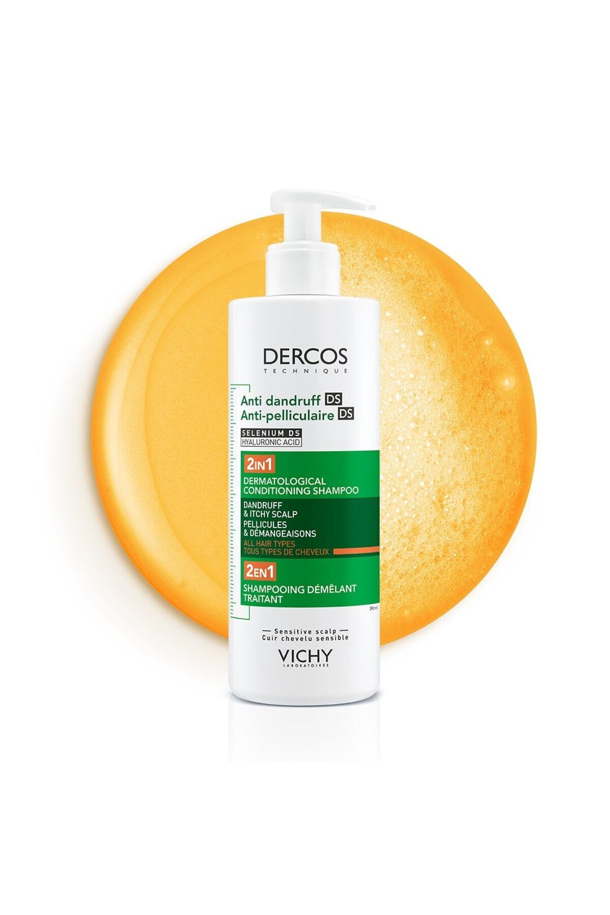 Vichy-Sampon si balsam 2 in 1 anti-matreata Vichy Dercos pentru toate tipurile de par 3