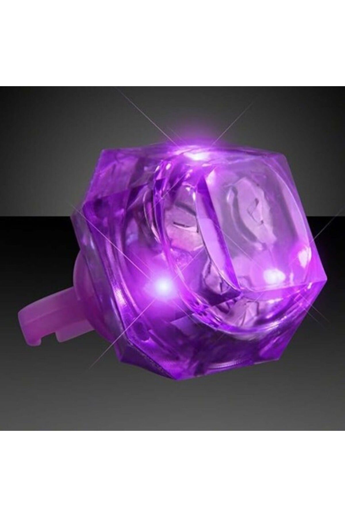 Otocub Kristal Tasarımlı Led Işıklı Mor Yüzük