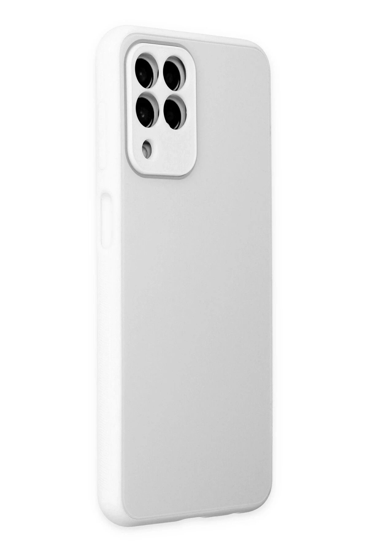 NewFace Samsung Galaxy M33 Kılıf Glass Kapak - Beyaz WLZOR