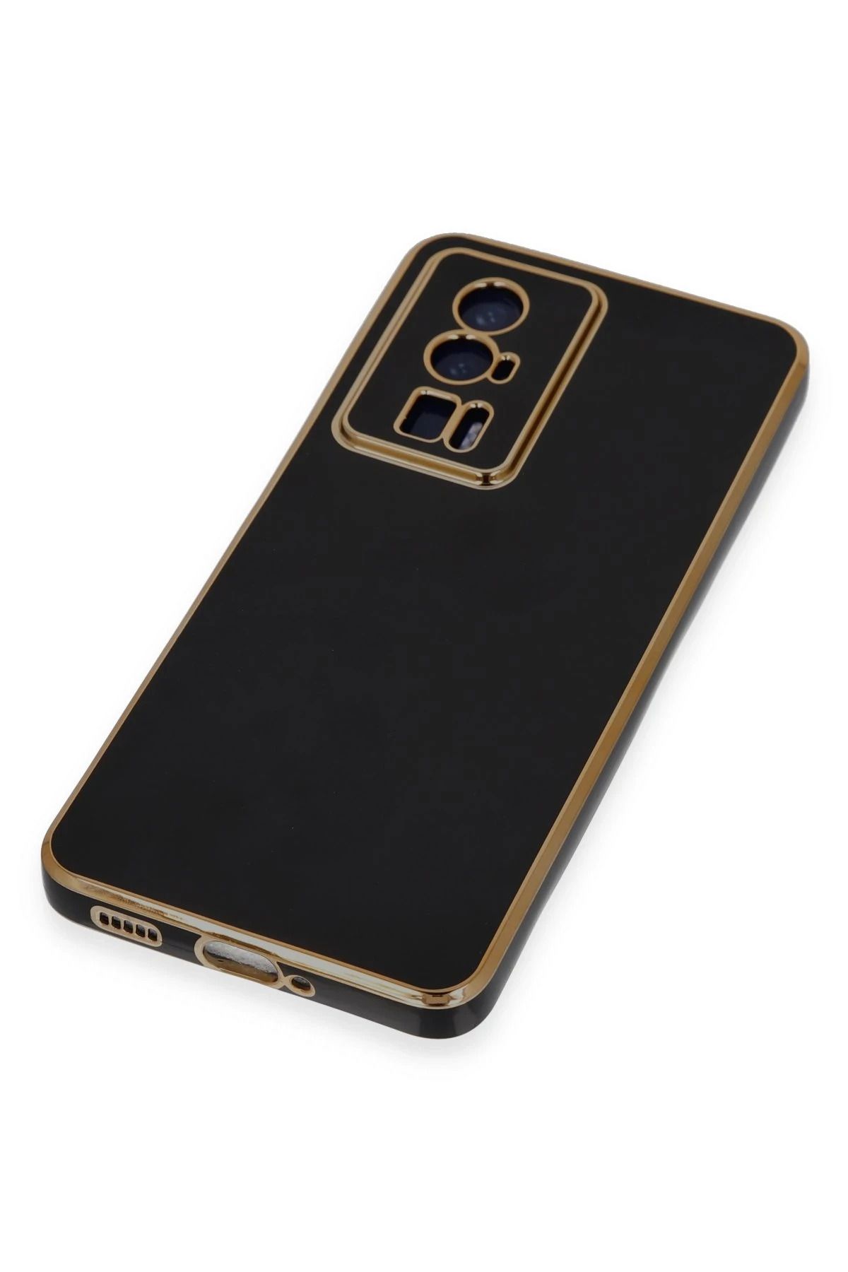 NewFace Xiaomi Poco F5 Pro Kılıf Volet Silikon - Siyah GLSTD