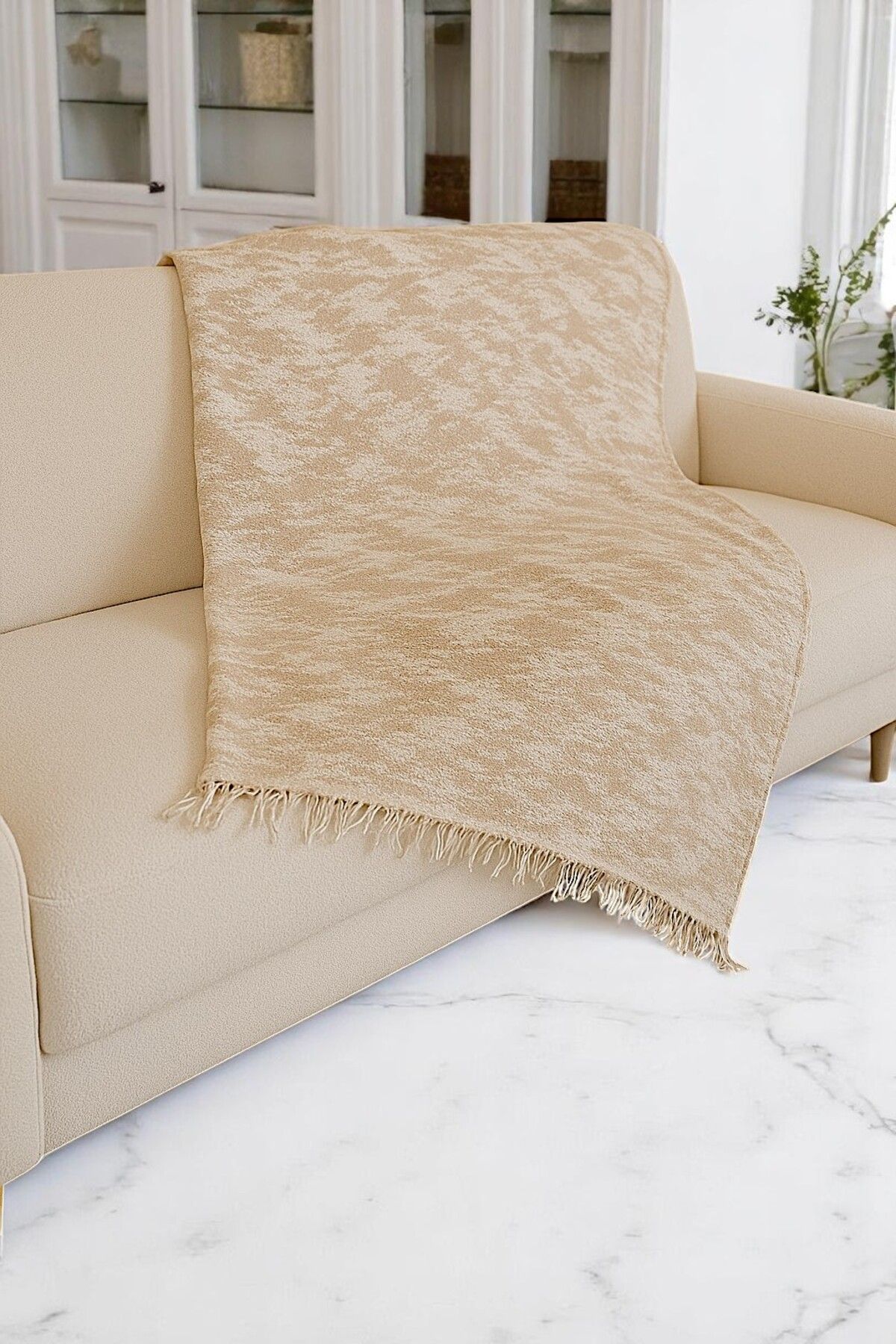 MixCotton Home Şık Tasarım Koltuk Örtüsü Keten/pamuk 220x170 Cm