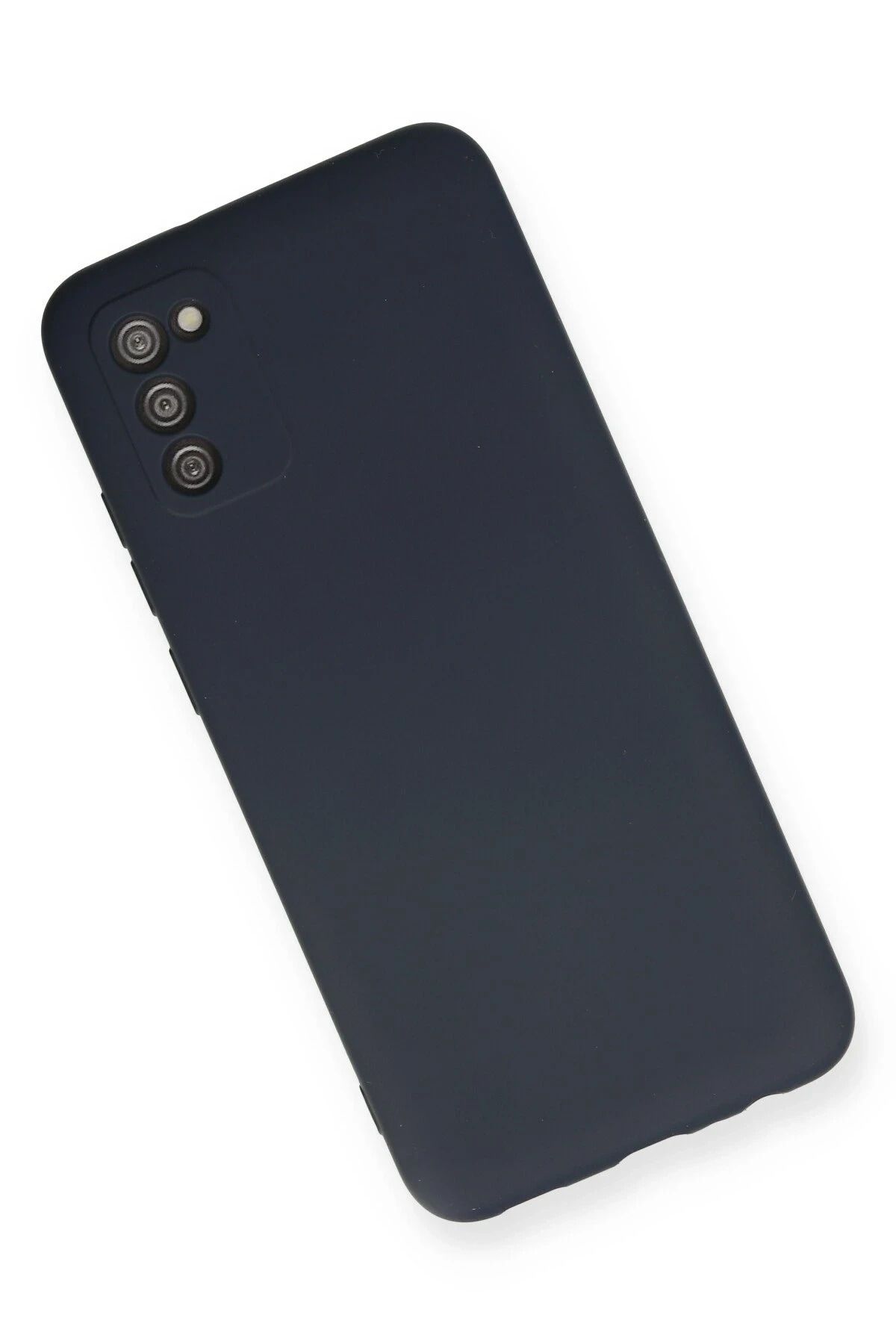 NewFace Galaxy A03S Uyumlu Kılıf Nano içi Kadife Silikon - Lacivert GLSTD