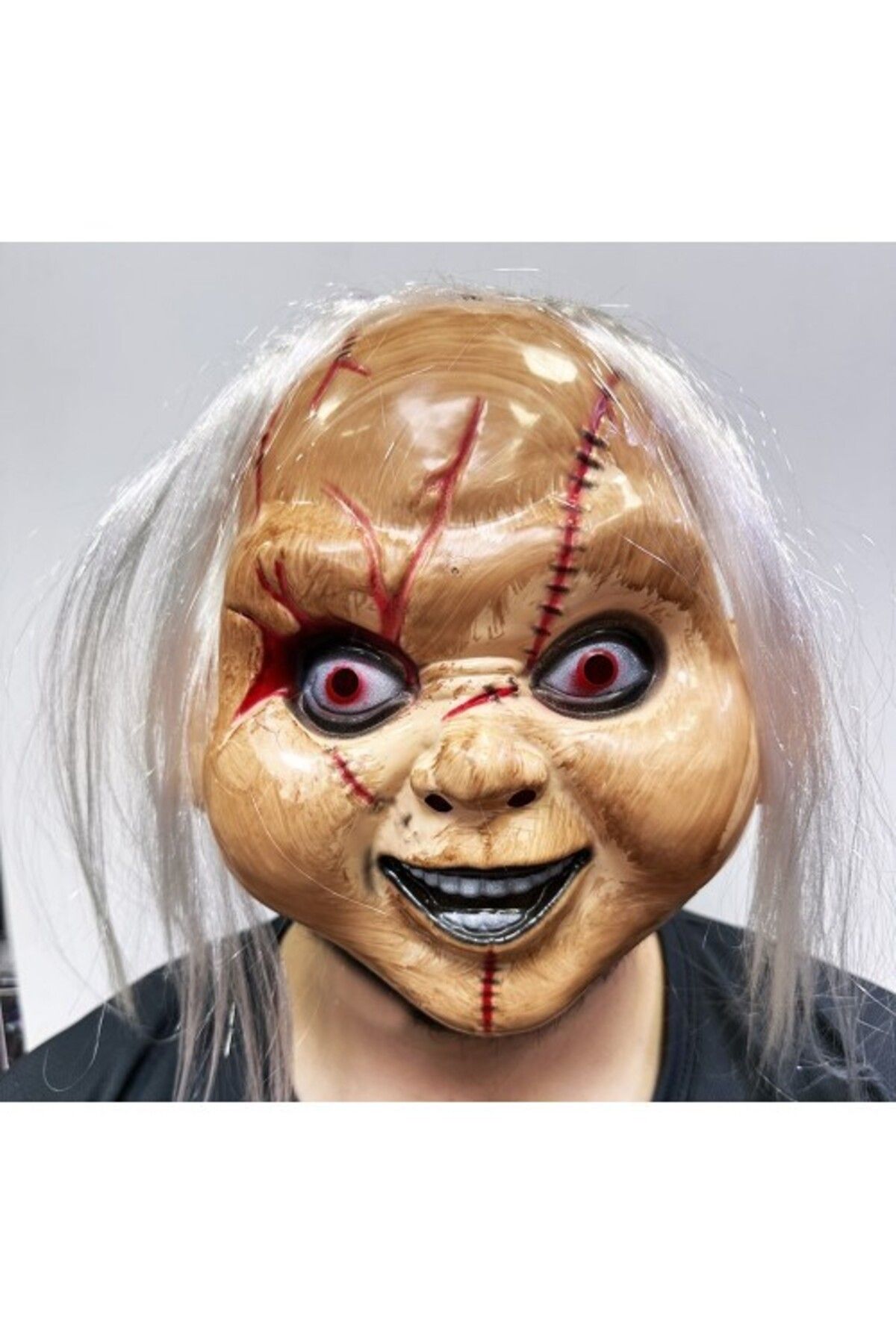 Otocub Beyaz Saçlı Chucky Maskesi