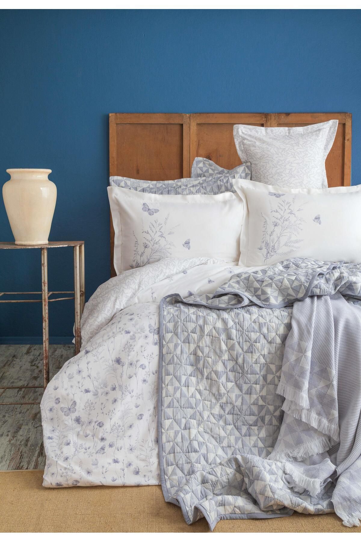 APRICITAS ÇİFT KİŞİLİK TIMELESS SET LIBERTY INDIGO - YATAK ORTUSU