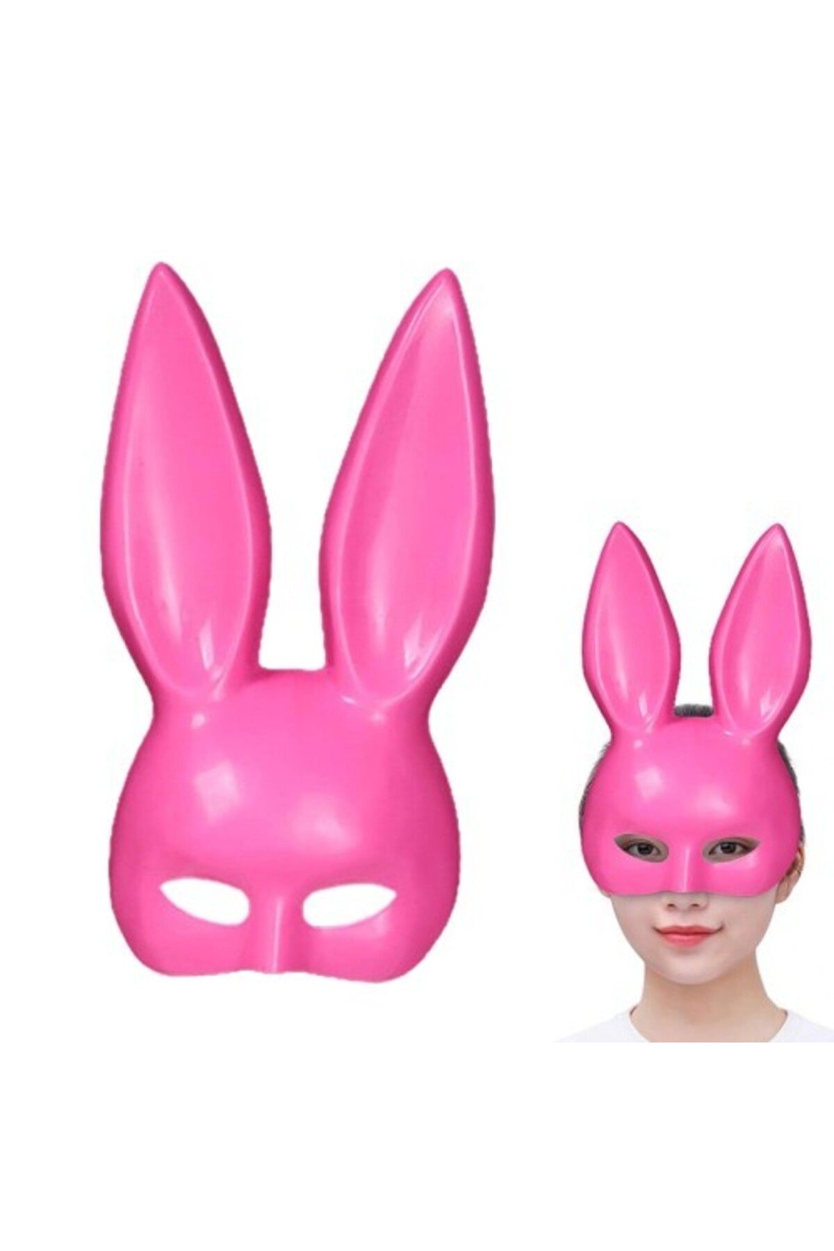 Otocub Pembe Renk Ekstra Lüks Uzun Tavşan Maskesi