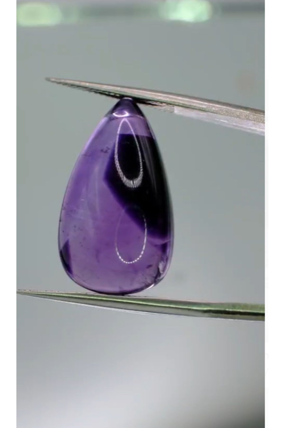 Aries 16.70ct 22.8x13.1mm Pear Cabachon Natural Star Amethyst