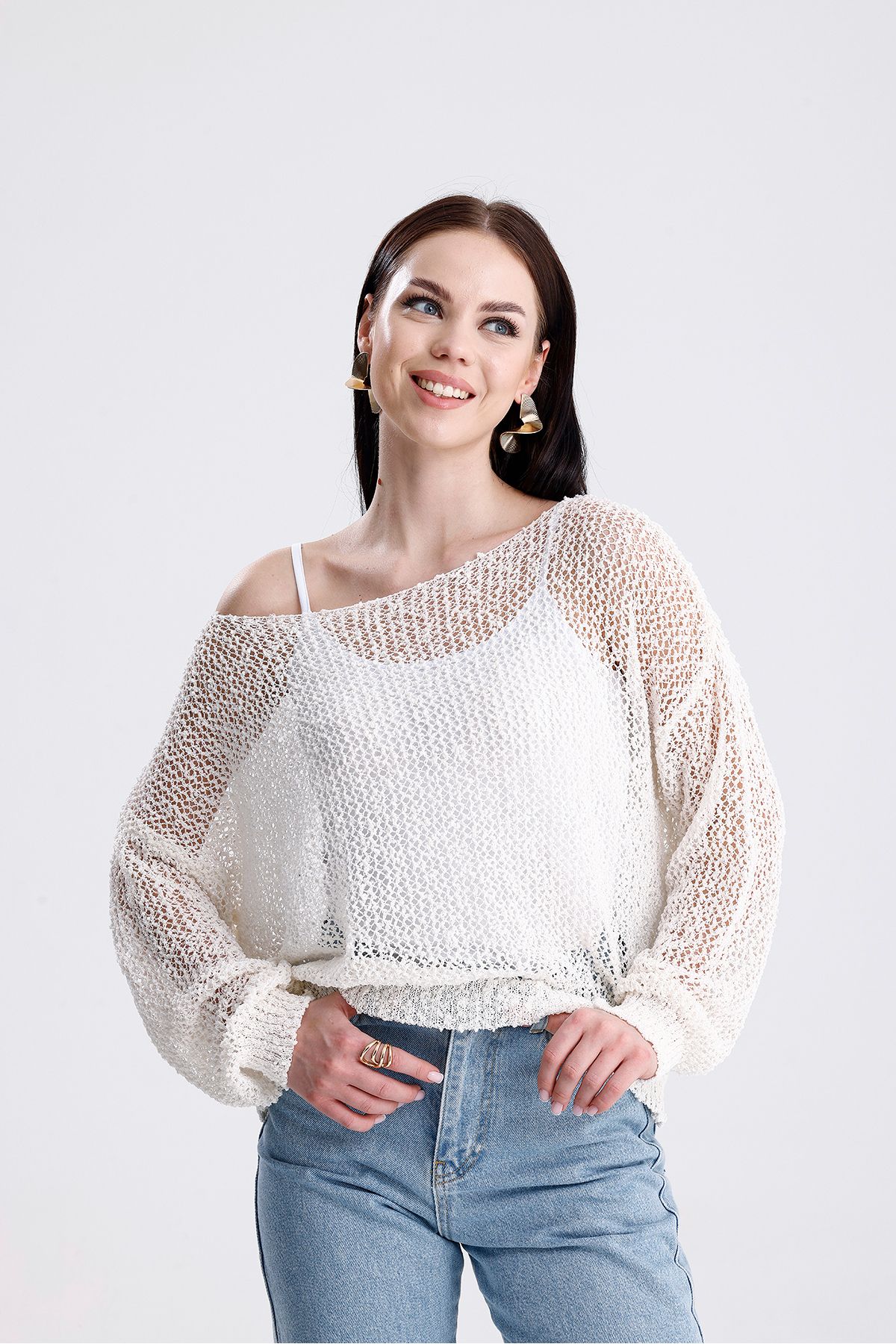 macharel jeans Yazlık Salaş Triko Bluz