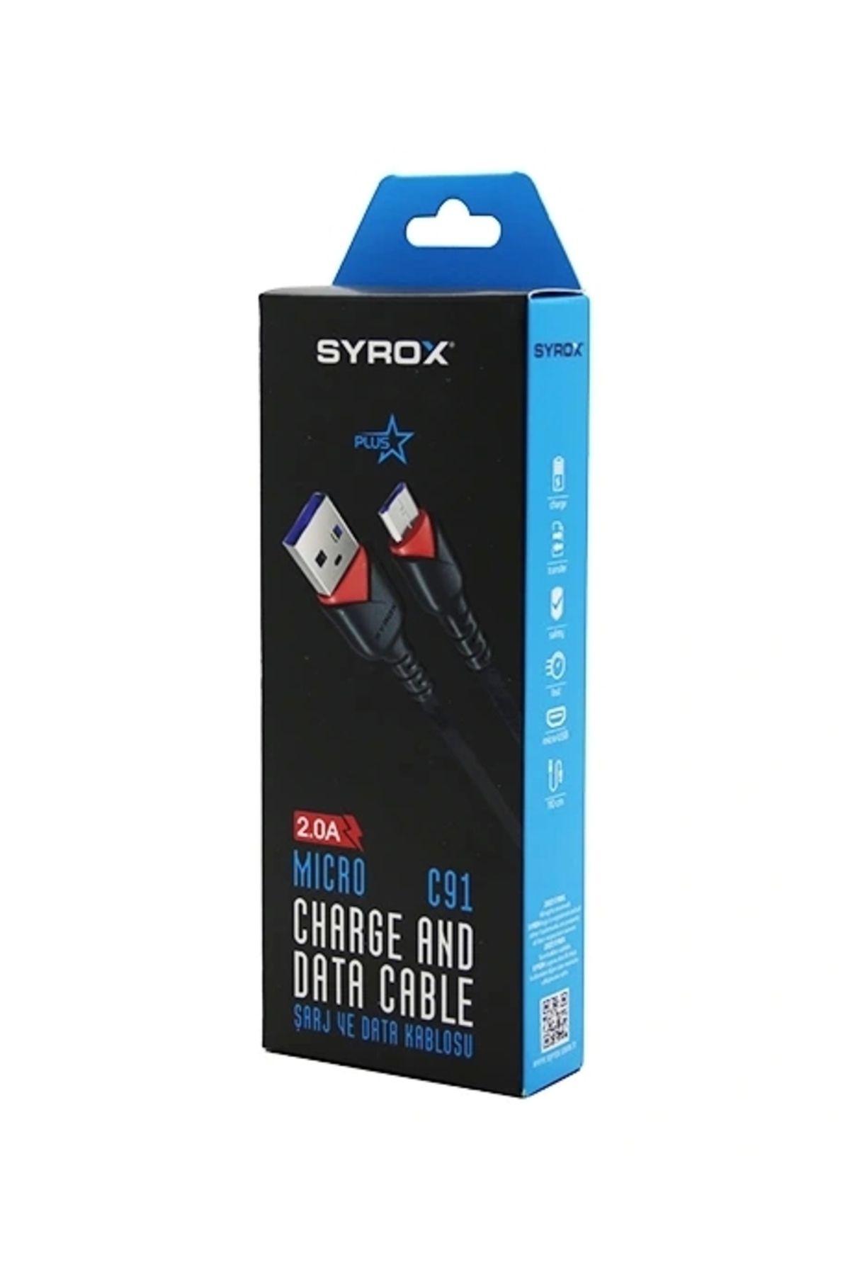 STOREMAX PLUS MICRO USB ÖRGÜLÜ MİKRO SAMSUNG 2.0A ŞARJ - DATA KABLOSU C91 (5047)