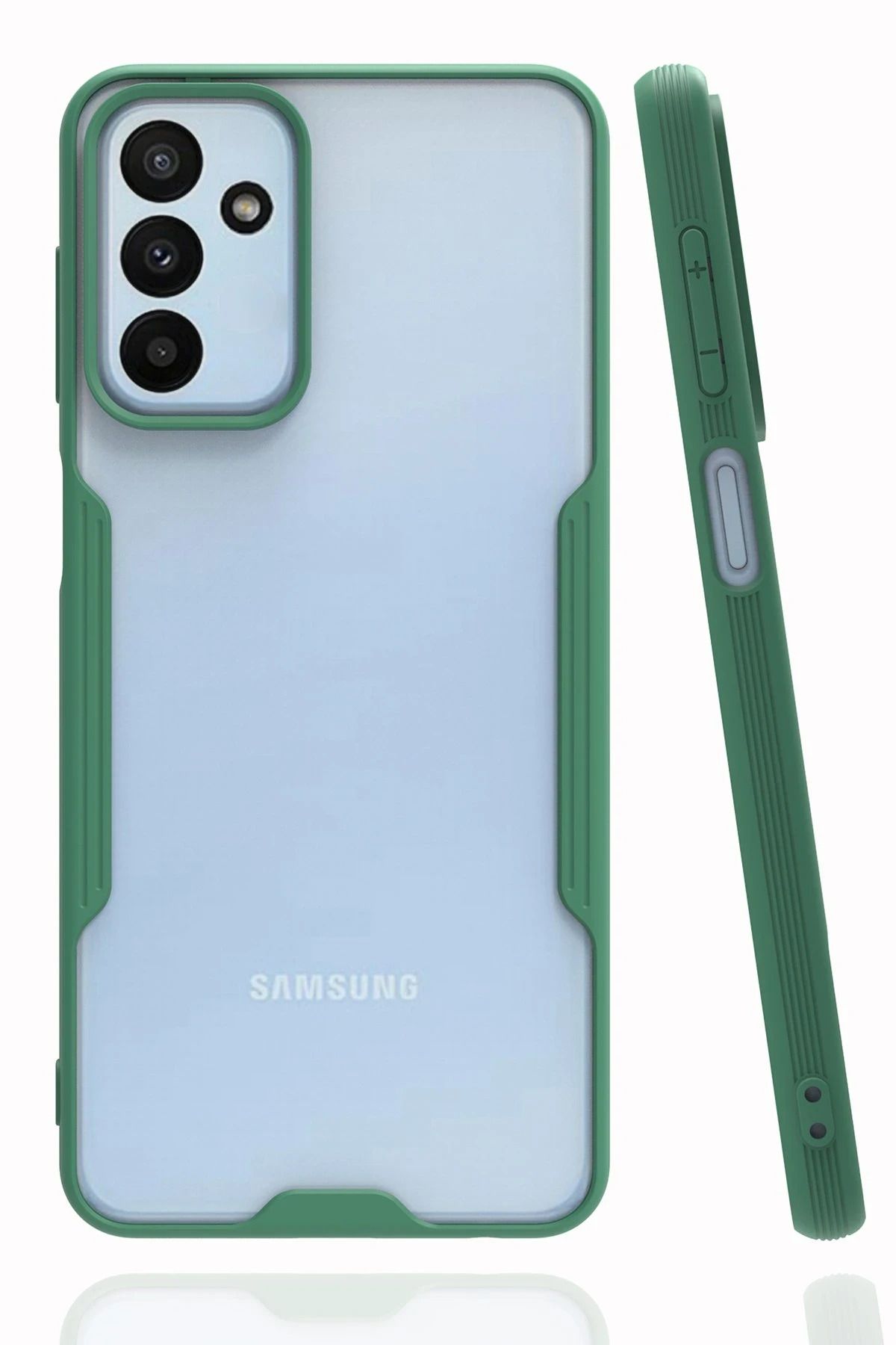 NewFace Samsung Galaxy M23 Kılıf Platin Silikon - Yeşil GLSTD