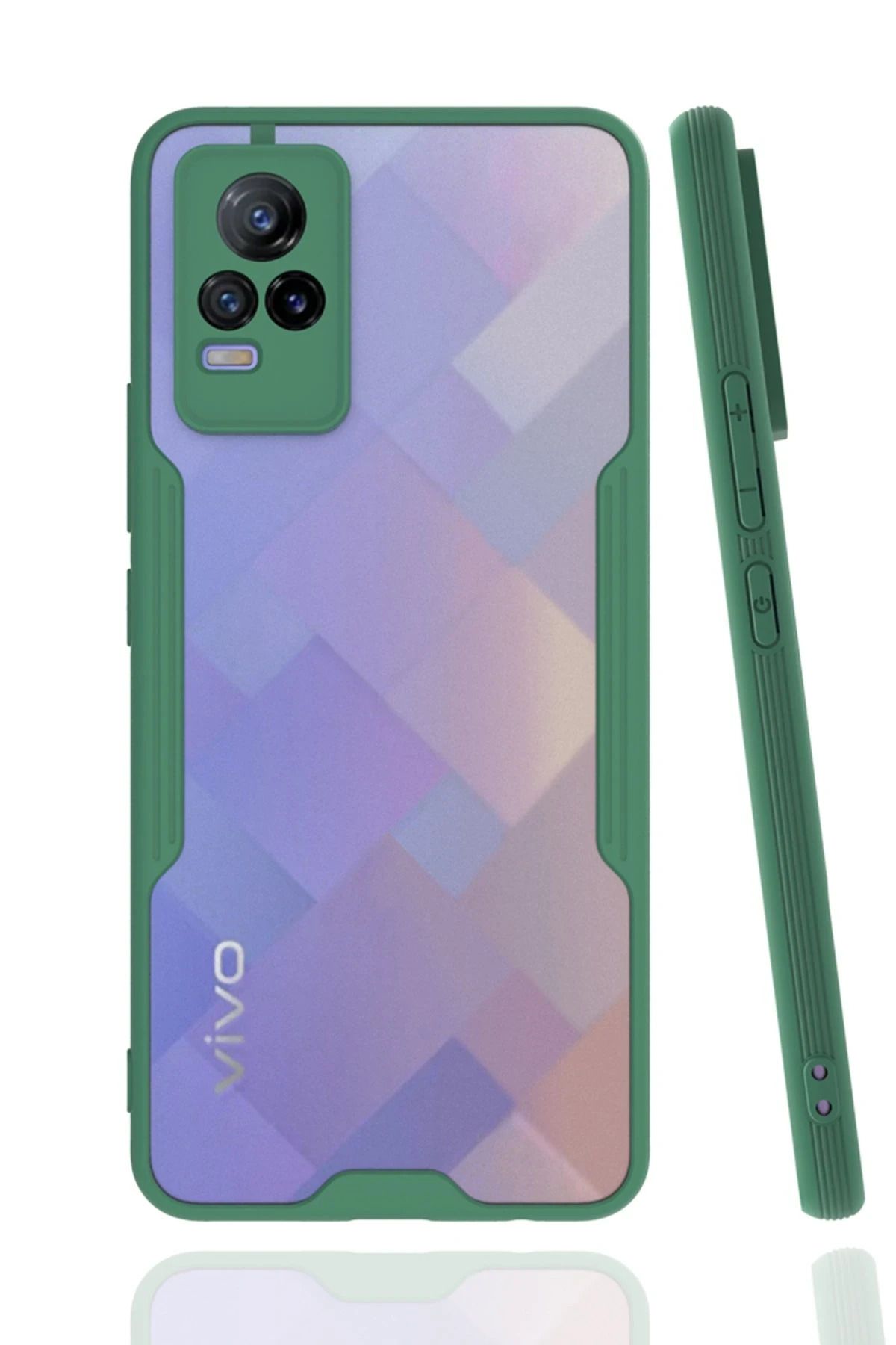 NewFace Vivo V21e Kılıf Platin Silikon - Yeşil SVLRS
