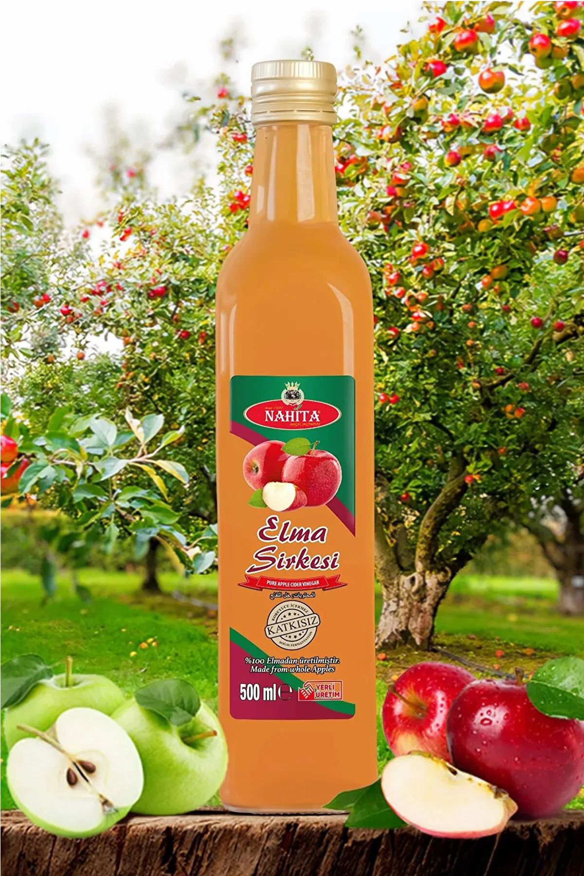 Nahita Elma Sirkesi %100 Doğal 500 Ml