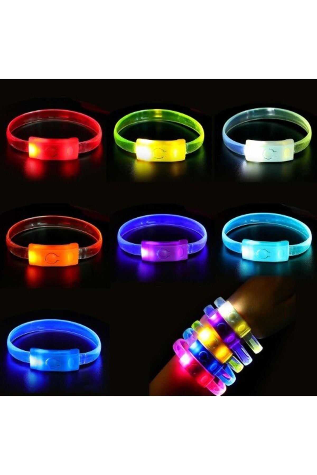 Otocub Festival & Parti LED Bileklik 3 Farklı Mod Işıklı 1 Adet