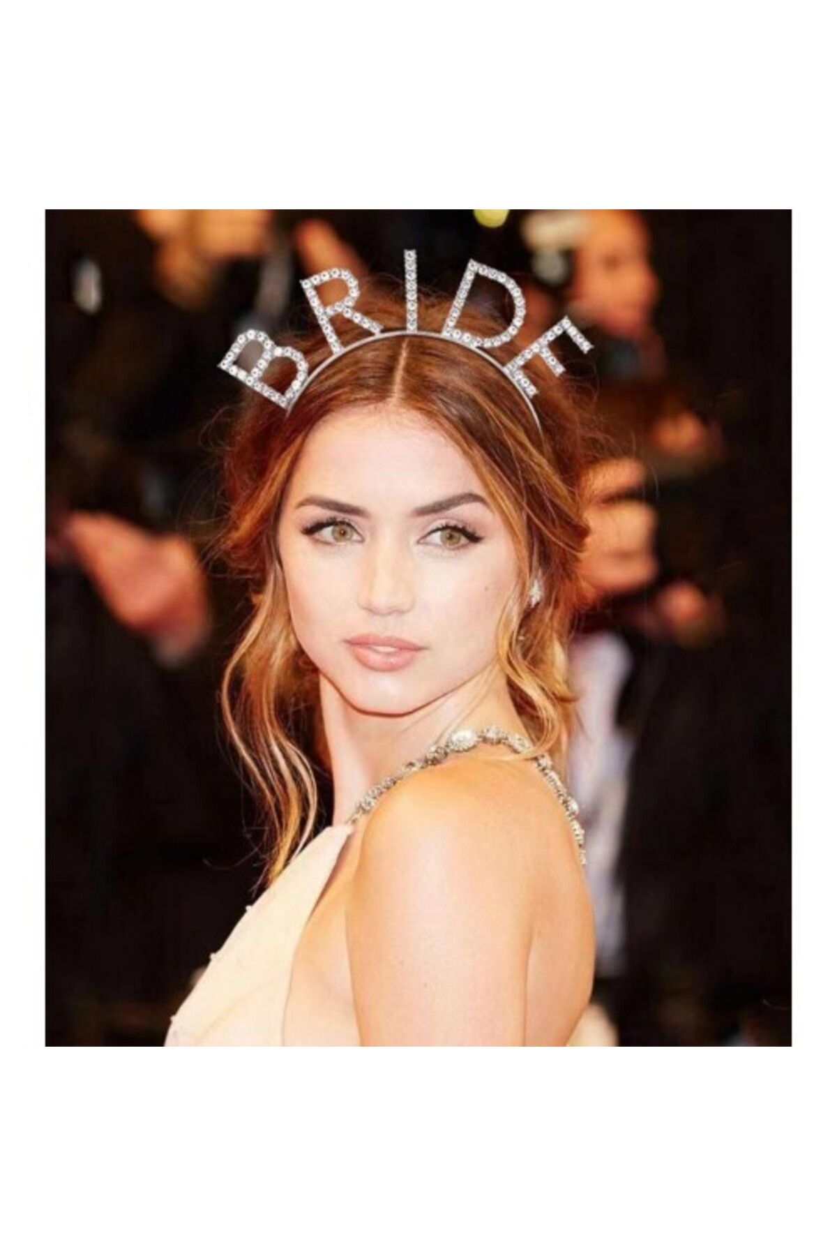 Otocub Bekarlığa Veda Kristal Taşlı Gümüş Bride Tacı