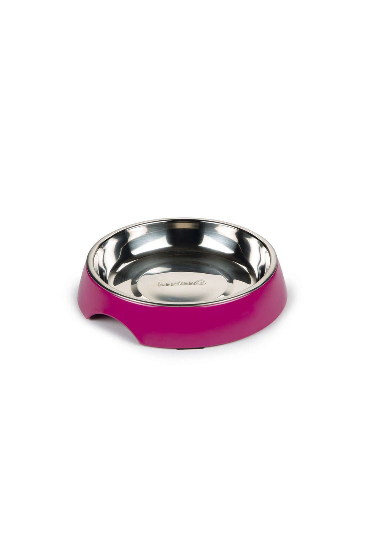 Beeztees Kedi Mama Su Kabı, Paslanmaz Çelik, Pembe, 18,5cm, 420ml SVLRS