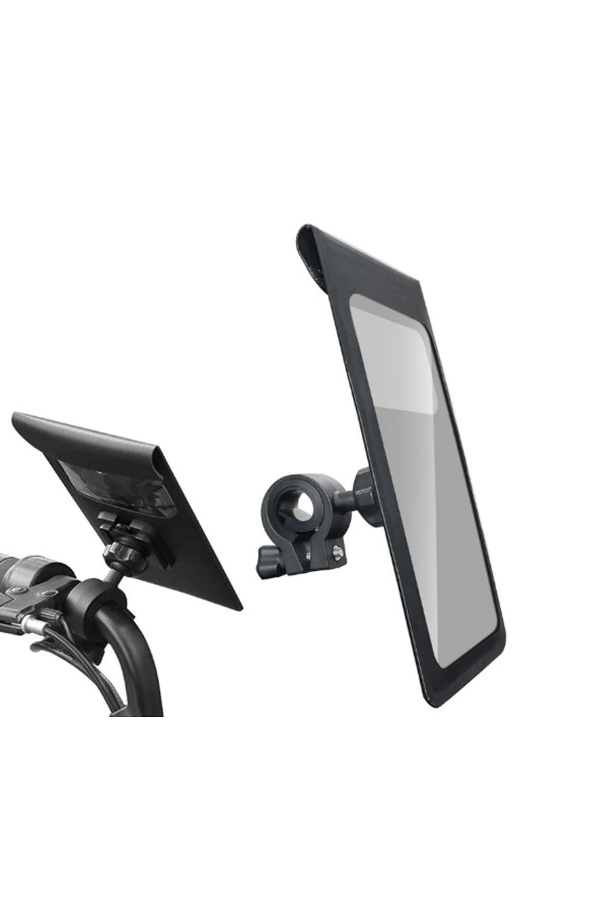 YNT İthalat Motosiklet Bisiklet 360° Döndürülebilir Su Geçirmez Telefon Kılıfı Telefon Tutucu 4’’-7.2 İnç