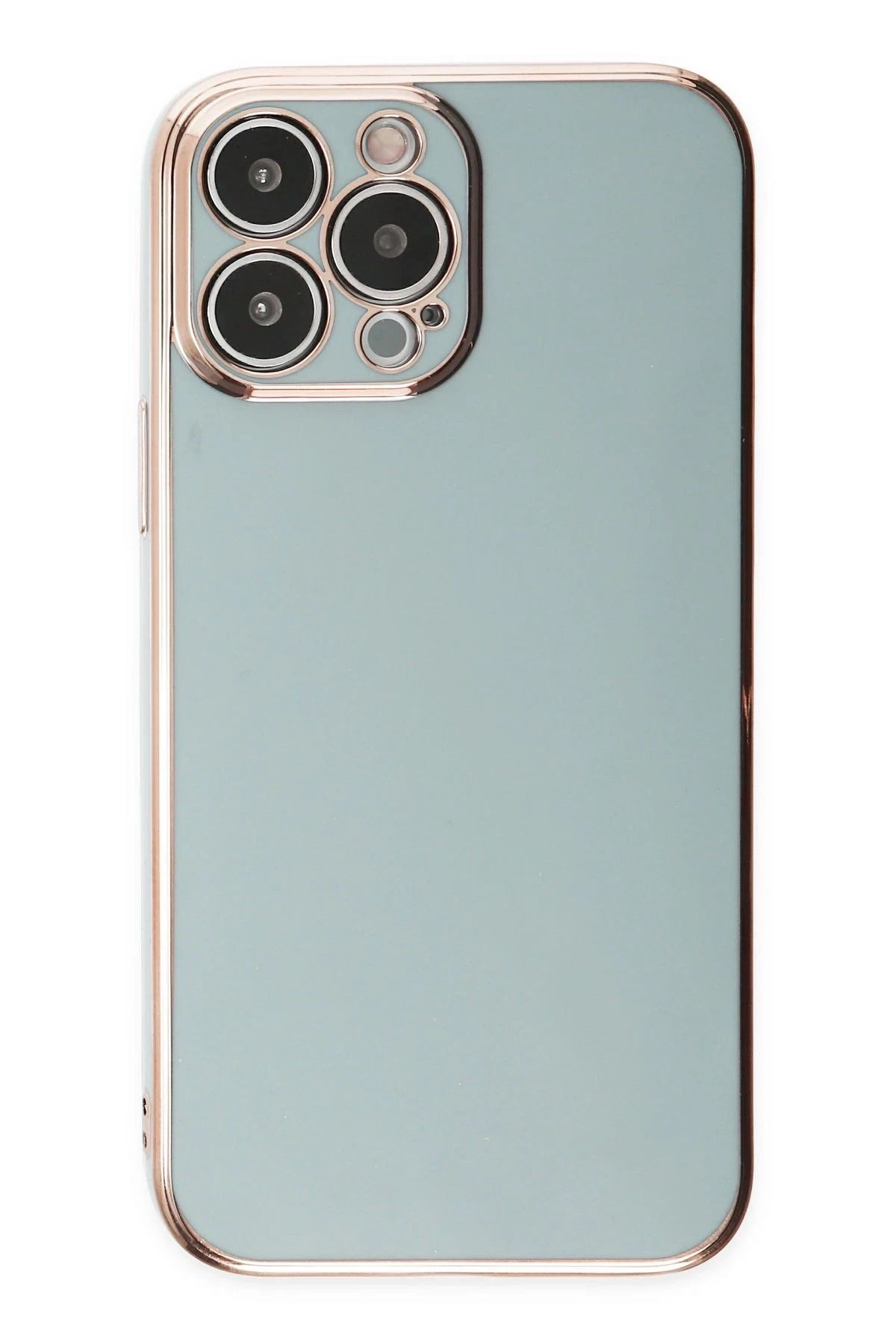 NewFace iPhone 13 Pro Max Kılıf Volet Silikon - Açık Yeşil NRMSA